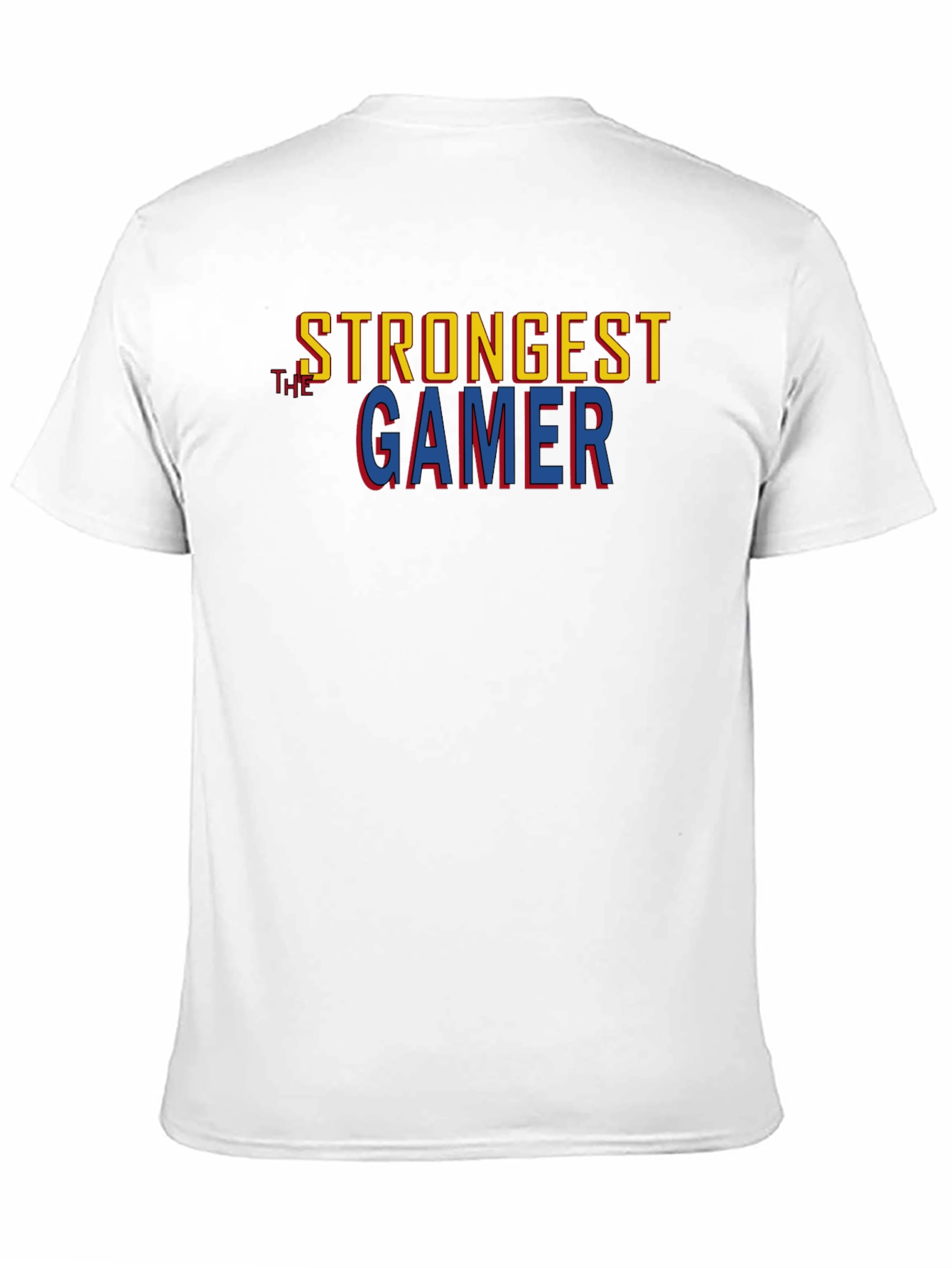 Black Strongest Gamer Black Graphic Tee view 11