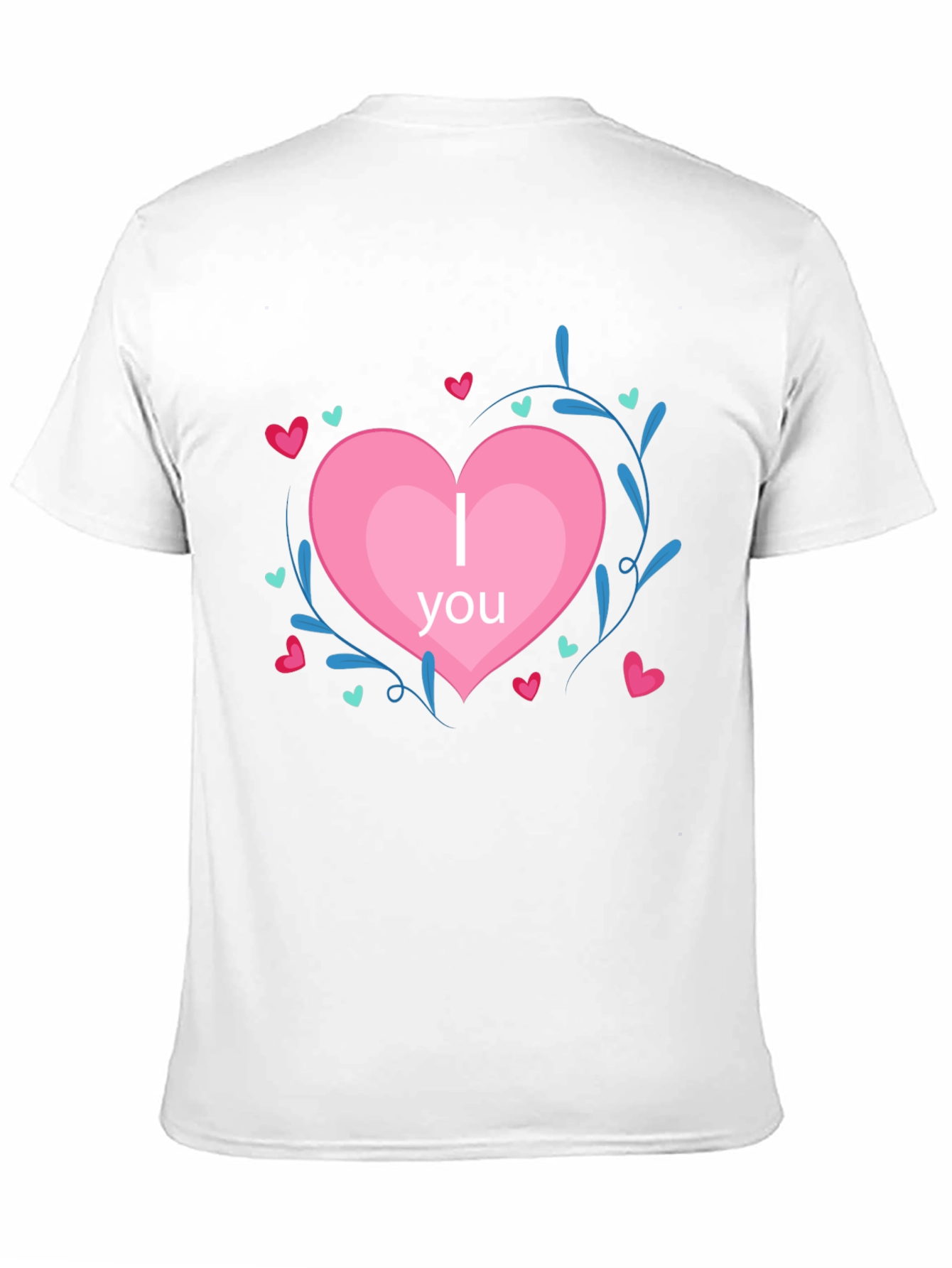 Black I Heart You Graphic Tee - Black Crew Neck T-Shirt view 11