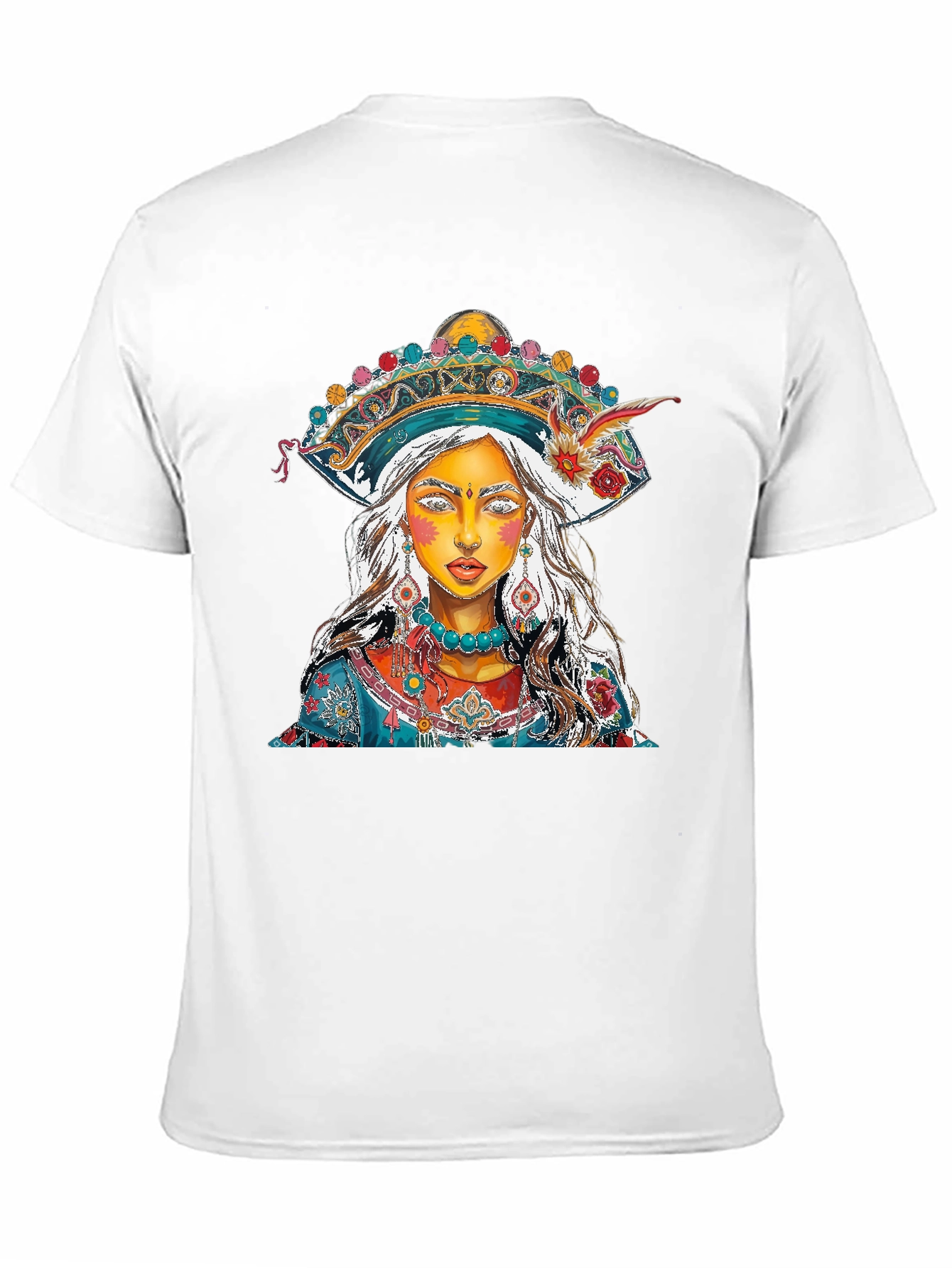 Black Artistic Woman Portrait Graphic Print Men's T-Shirt view 11