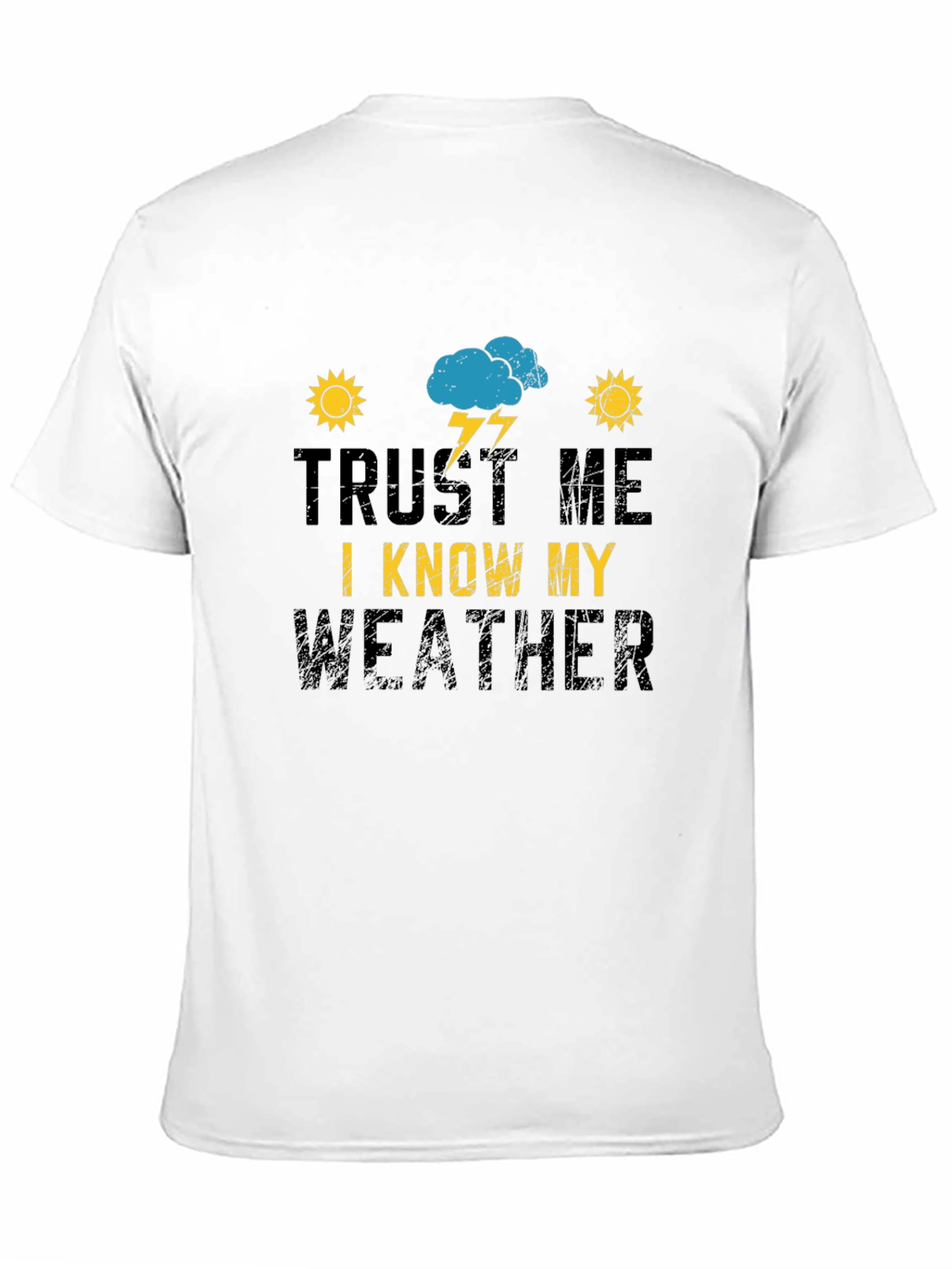 Black Trust Me I Know My Weather Black T-Shirt view 11