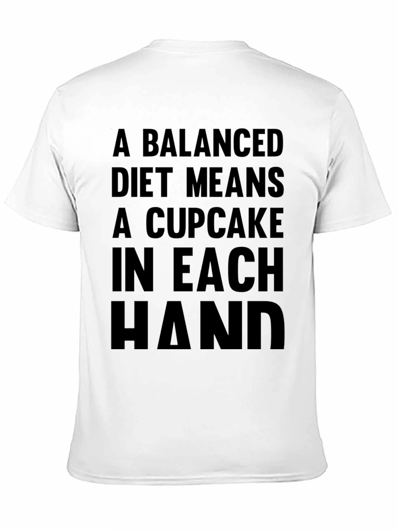 Black A Balanced Diet Cupcake T-Shirt view 11