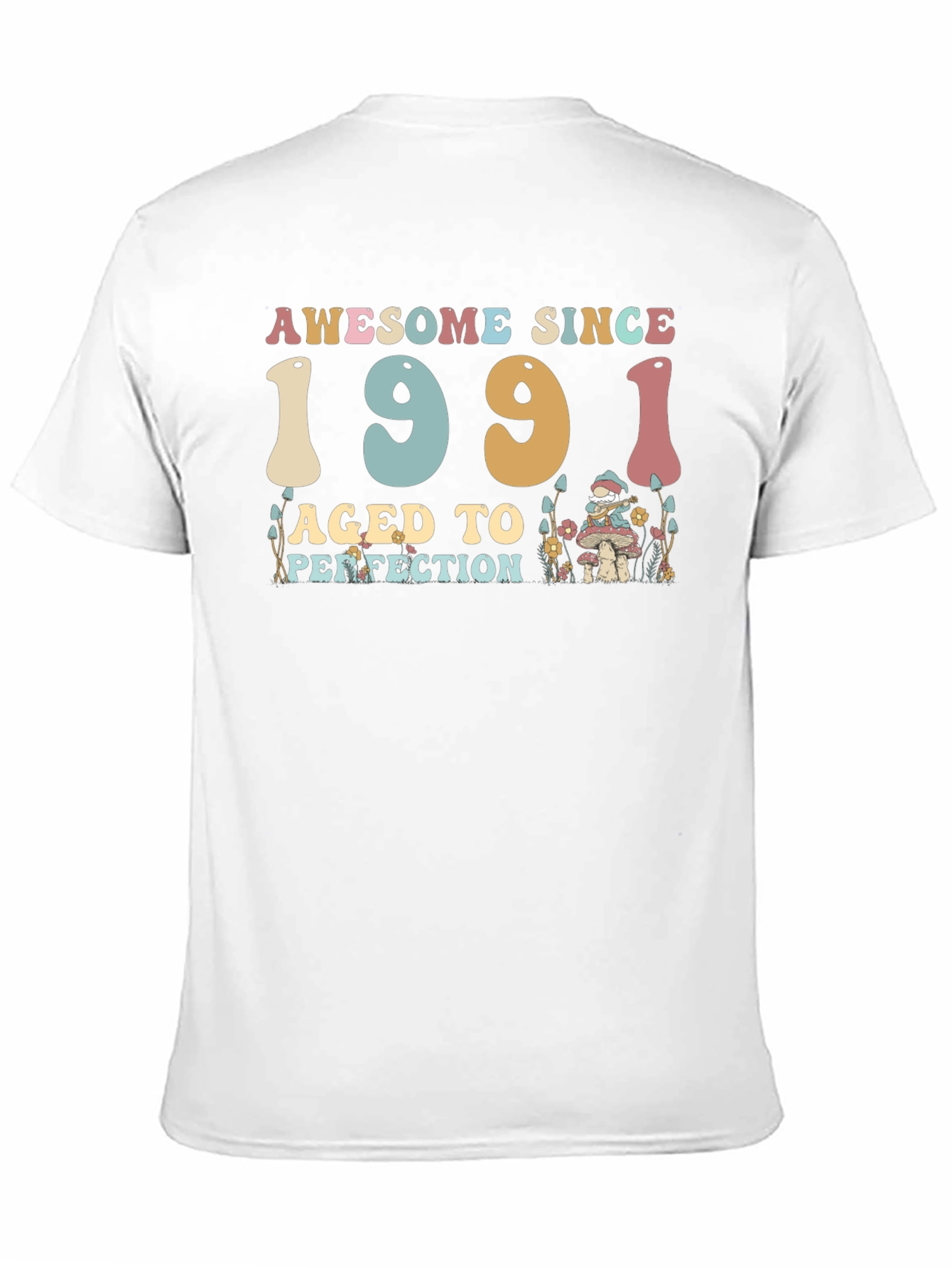 Black Awesome Since 1991 Aged to Perfection Black T-Shirt view 11