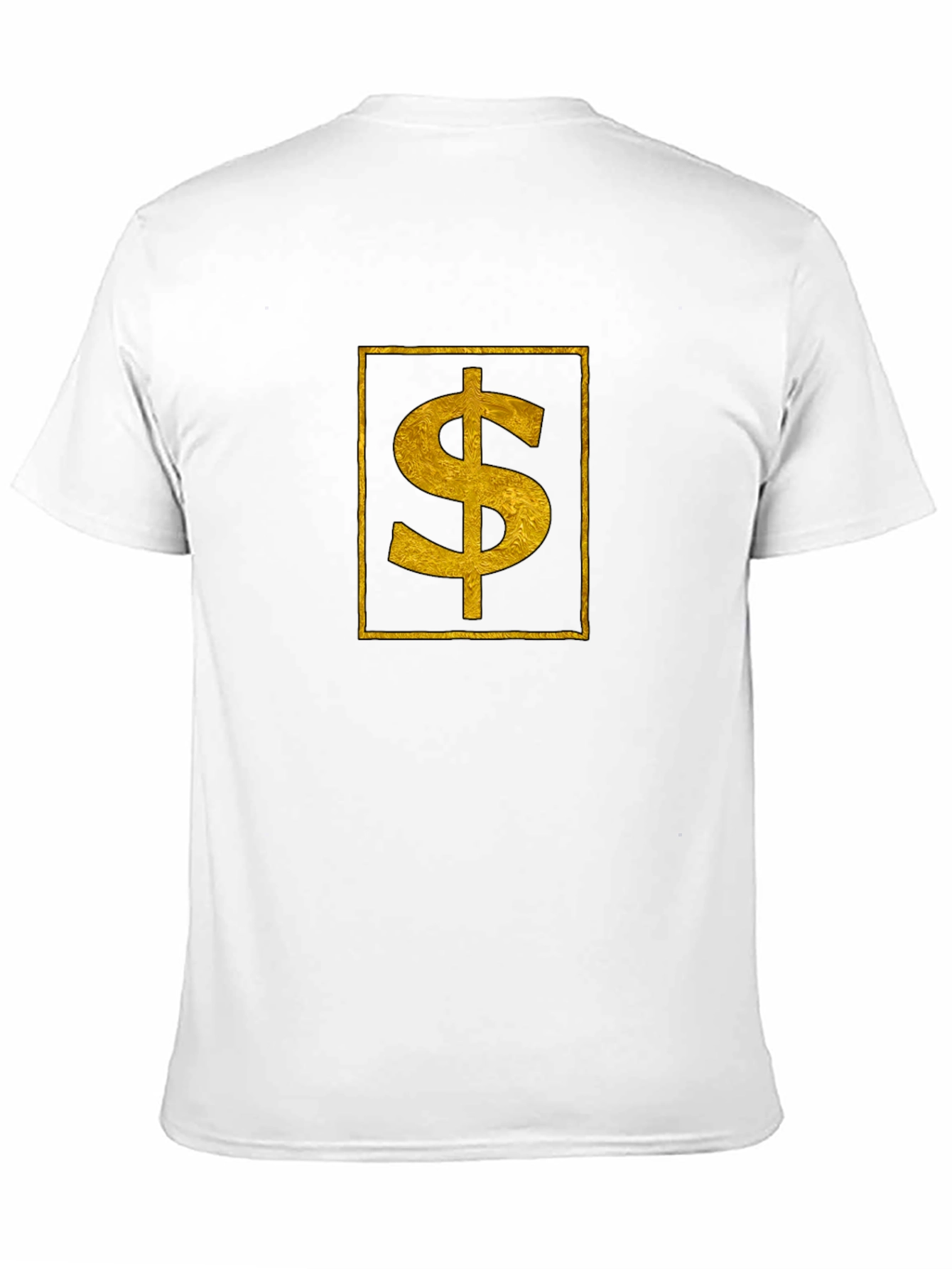 Black Gold Dollar Sign Black T-Shirt view 11
