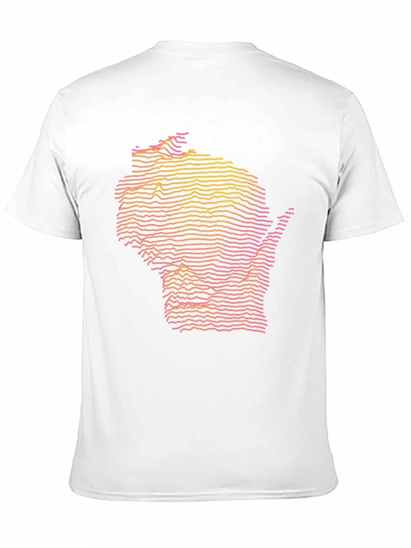Black Wisconsin Topographic Lines T-Shirt view 11
