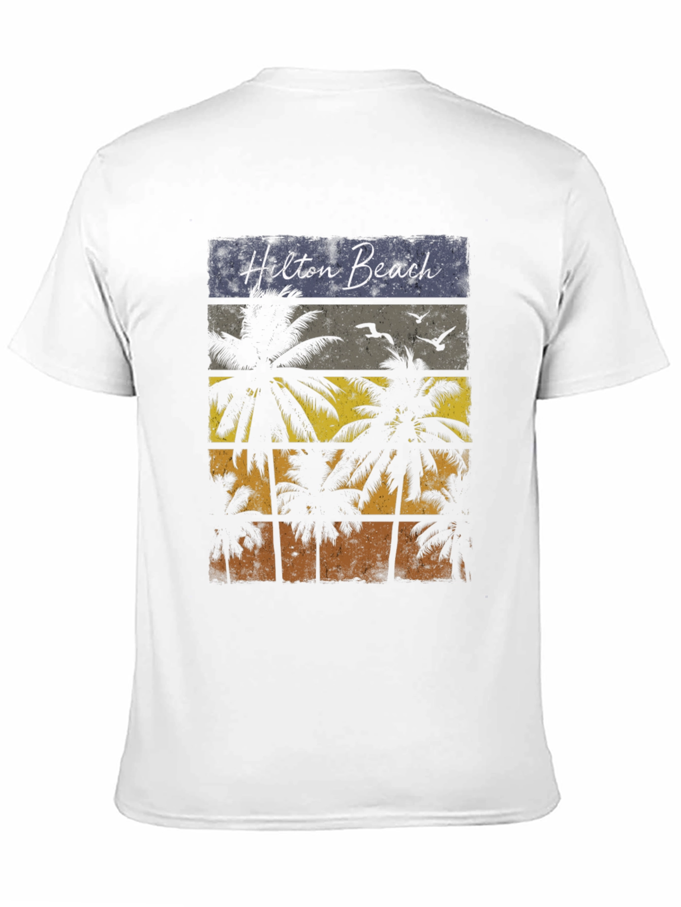 Black Hilton Beach Palm Tree T-Shirt view 11