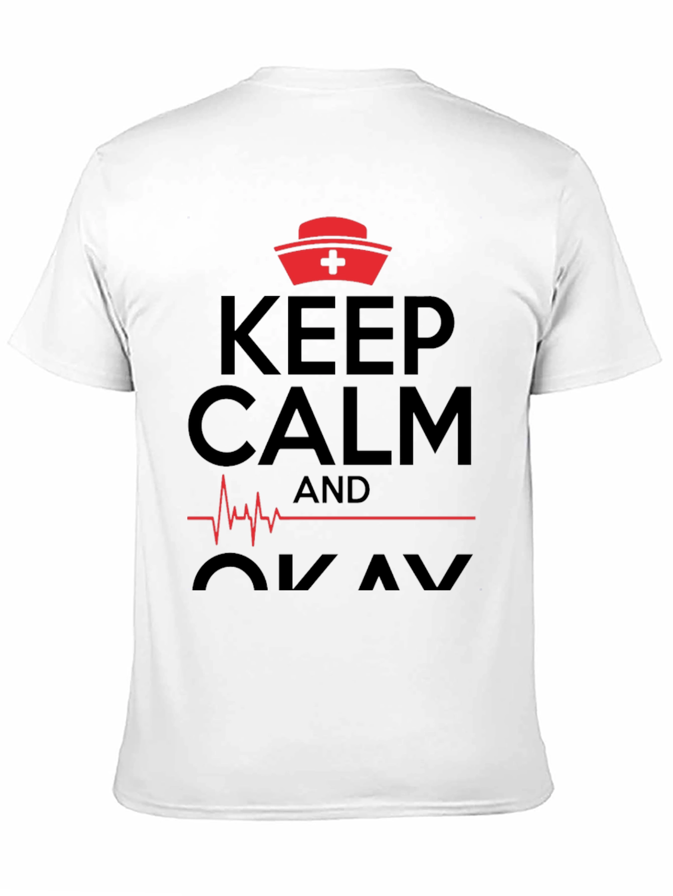 Black Keep Calm Nurse T-Shirt Funny Medical Shirt view 11