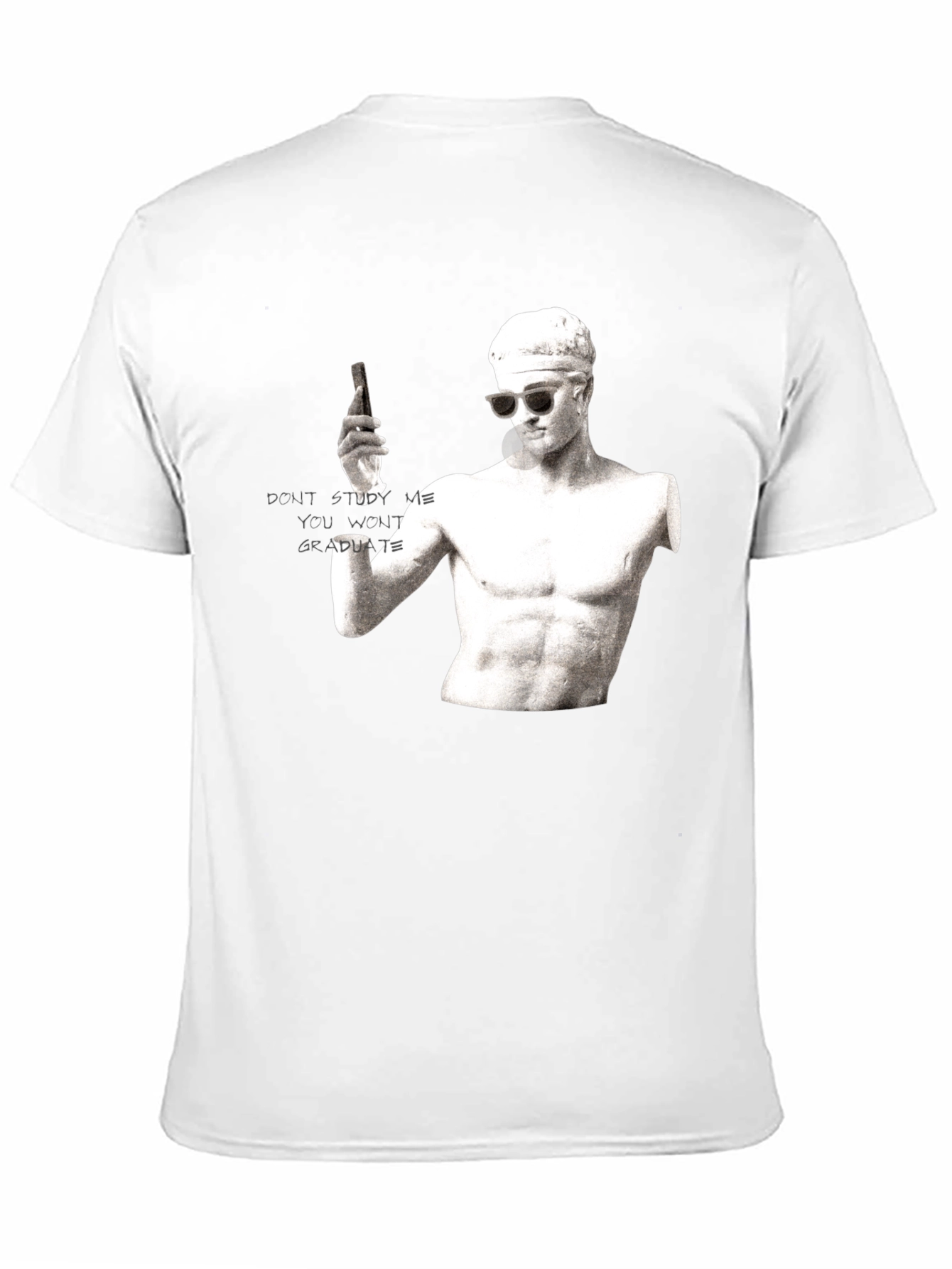 Black Humorous Student T-Shirt - Study Me & Fail view 11