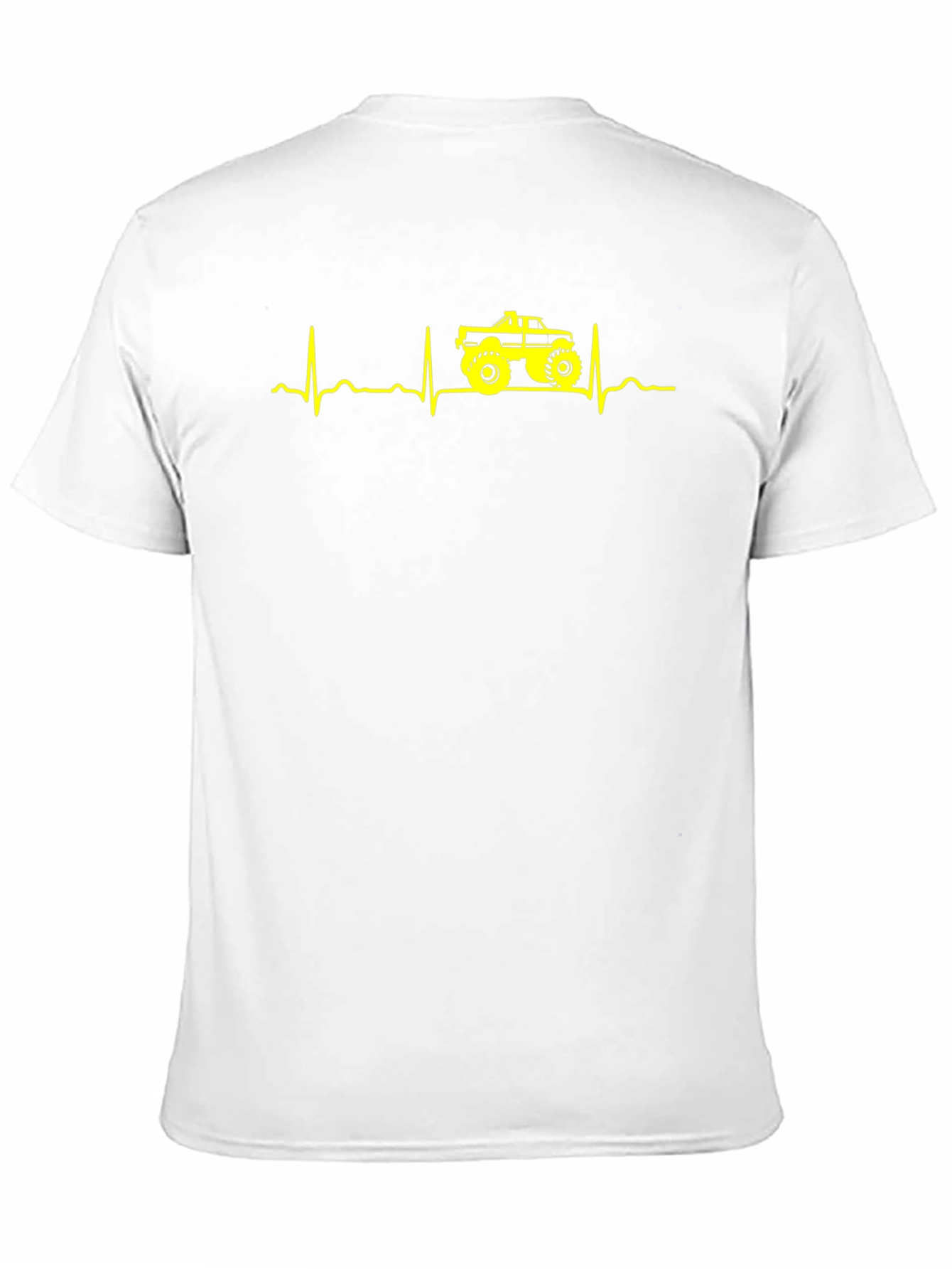 Black Monster Truck Heartbeat T-Shirt view 11
