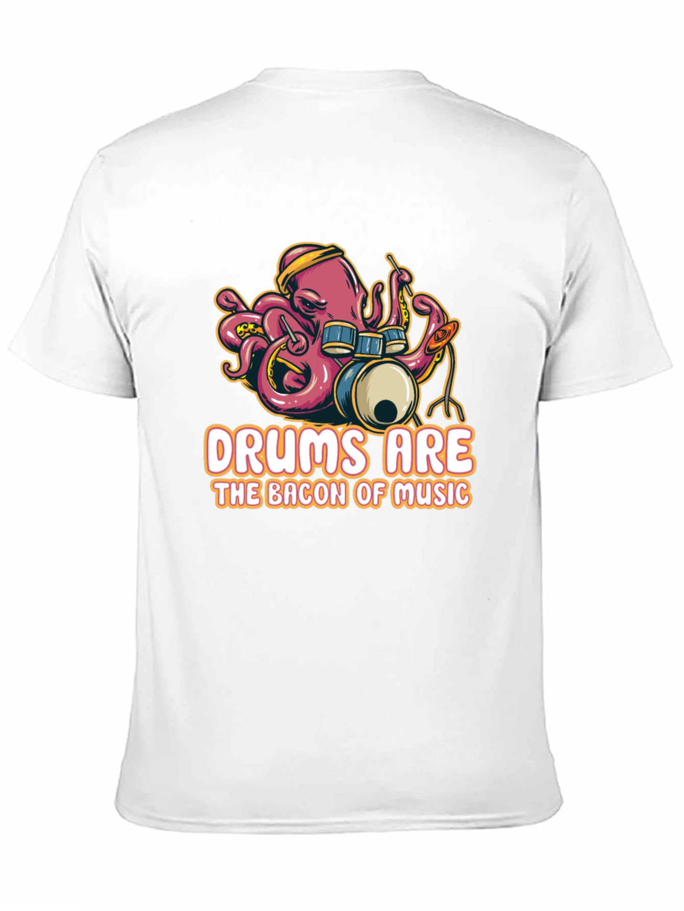Black Octopus Drummer T-Shirt - Music Lover Tee view 11