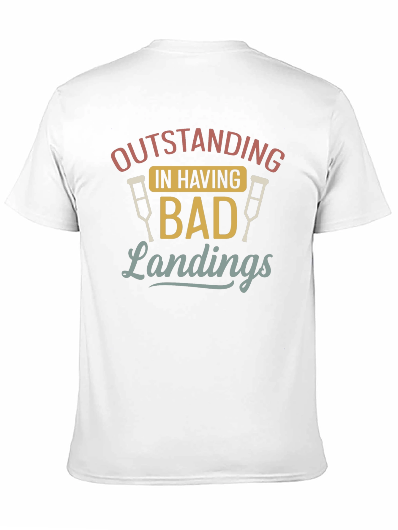 Black Outstanding Bad Landings Graphic T-Shirt view 11