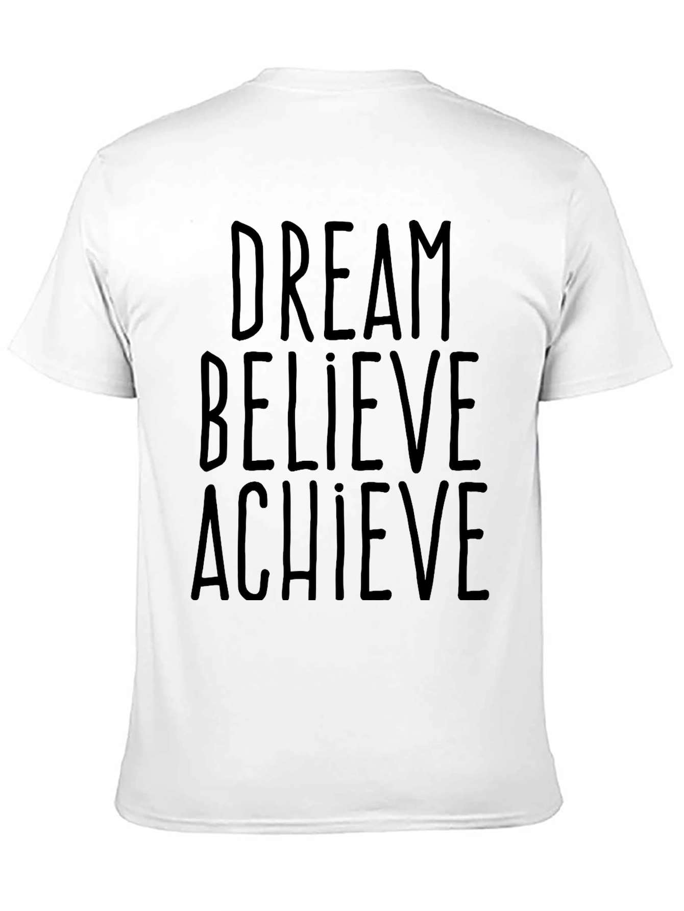 Black Dream Believe Achieve Black Graphic Tee view 11