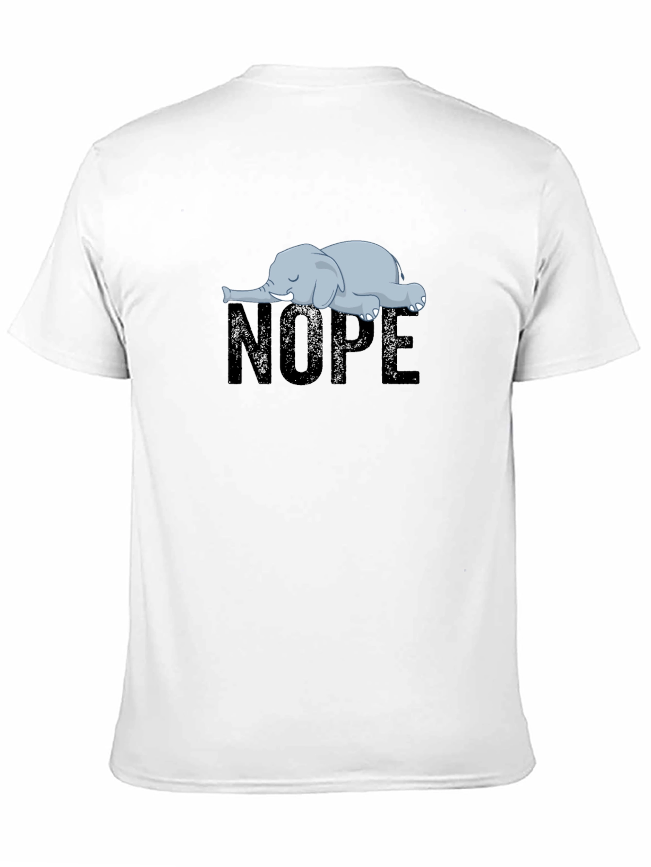 Black Nope Elephant Graphic T-Shirt - Unisex Relaxed Fit view 11