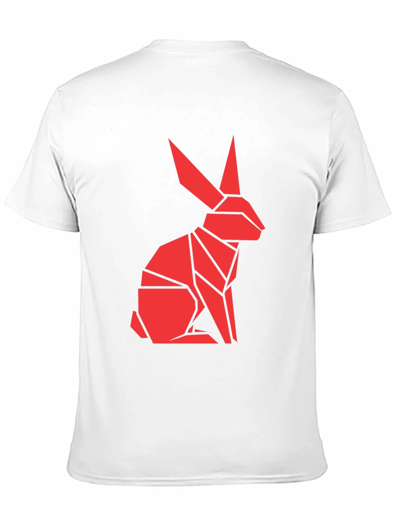 Black Origami Rabbit Graphic T-Shirt - Unique Design view 11
