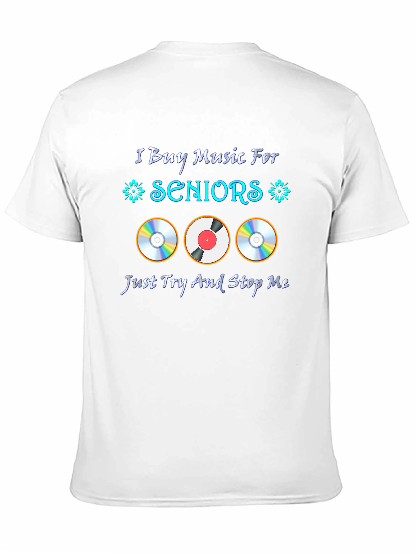 Black I Buy Music For Seniors T-Shirt view 11