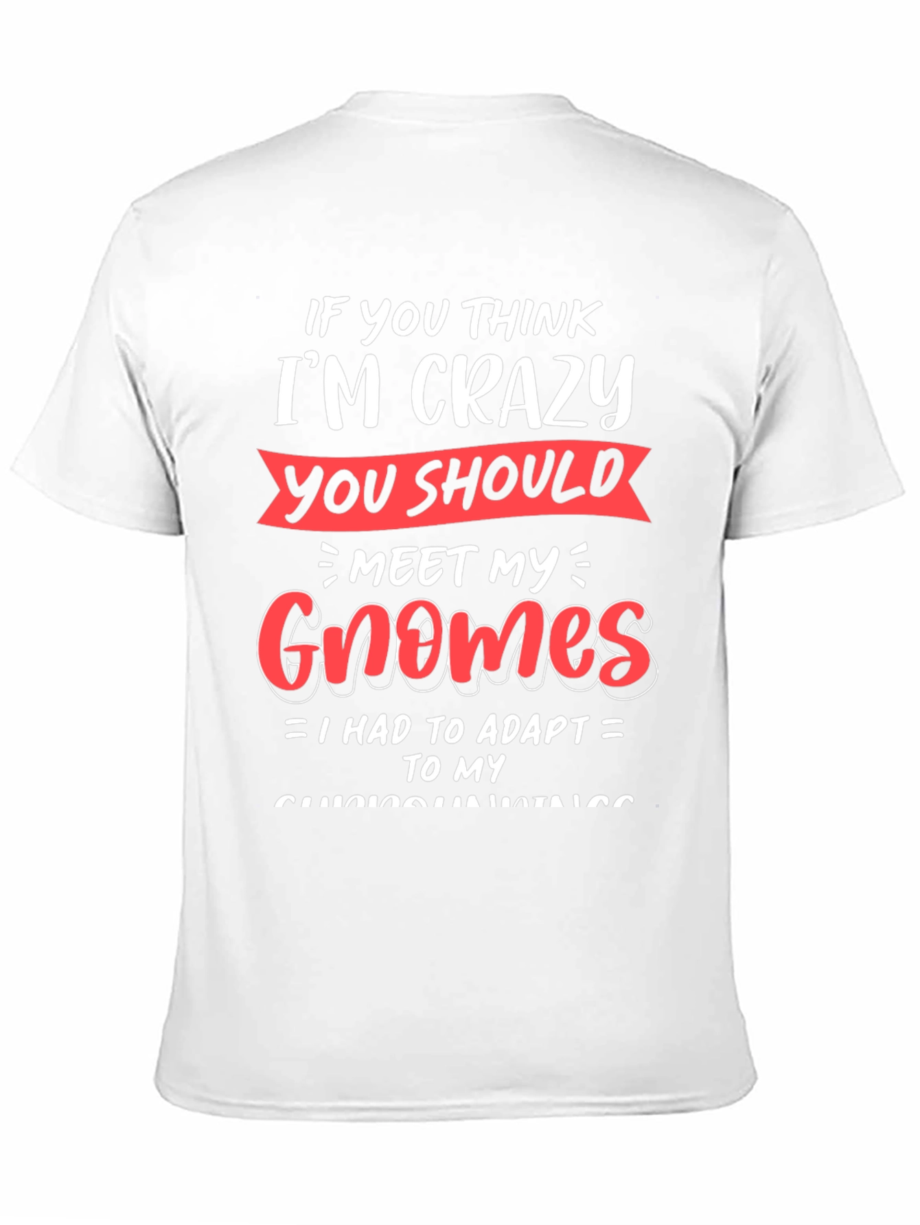 Black Crazy Gnomes Graphic T-Shirt - Funny Novelty Tee view 11