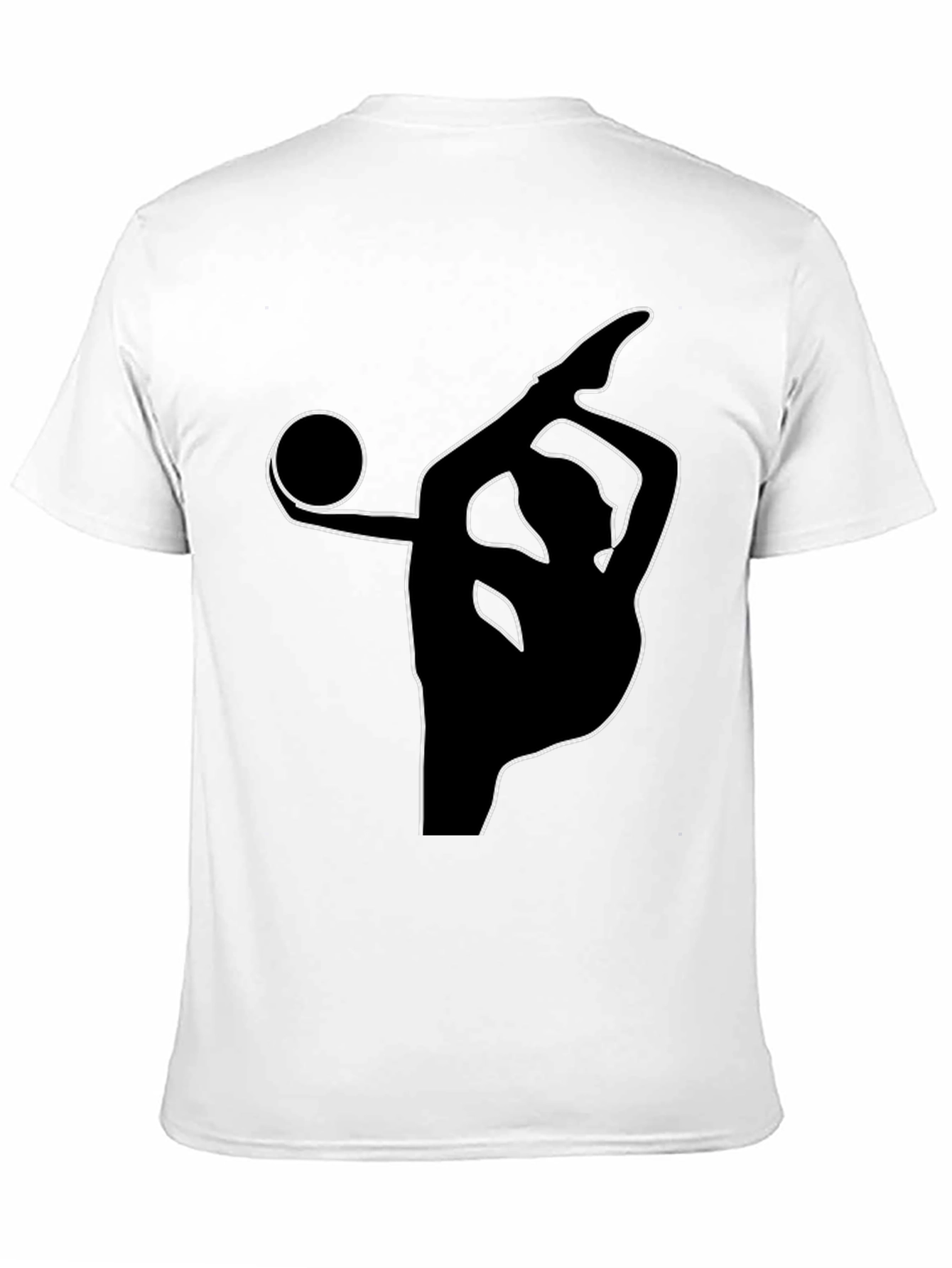Black Gymnast Silhouette Black T-Shirt view 11