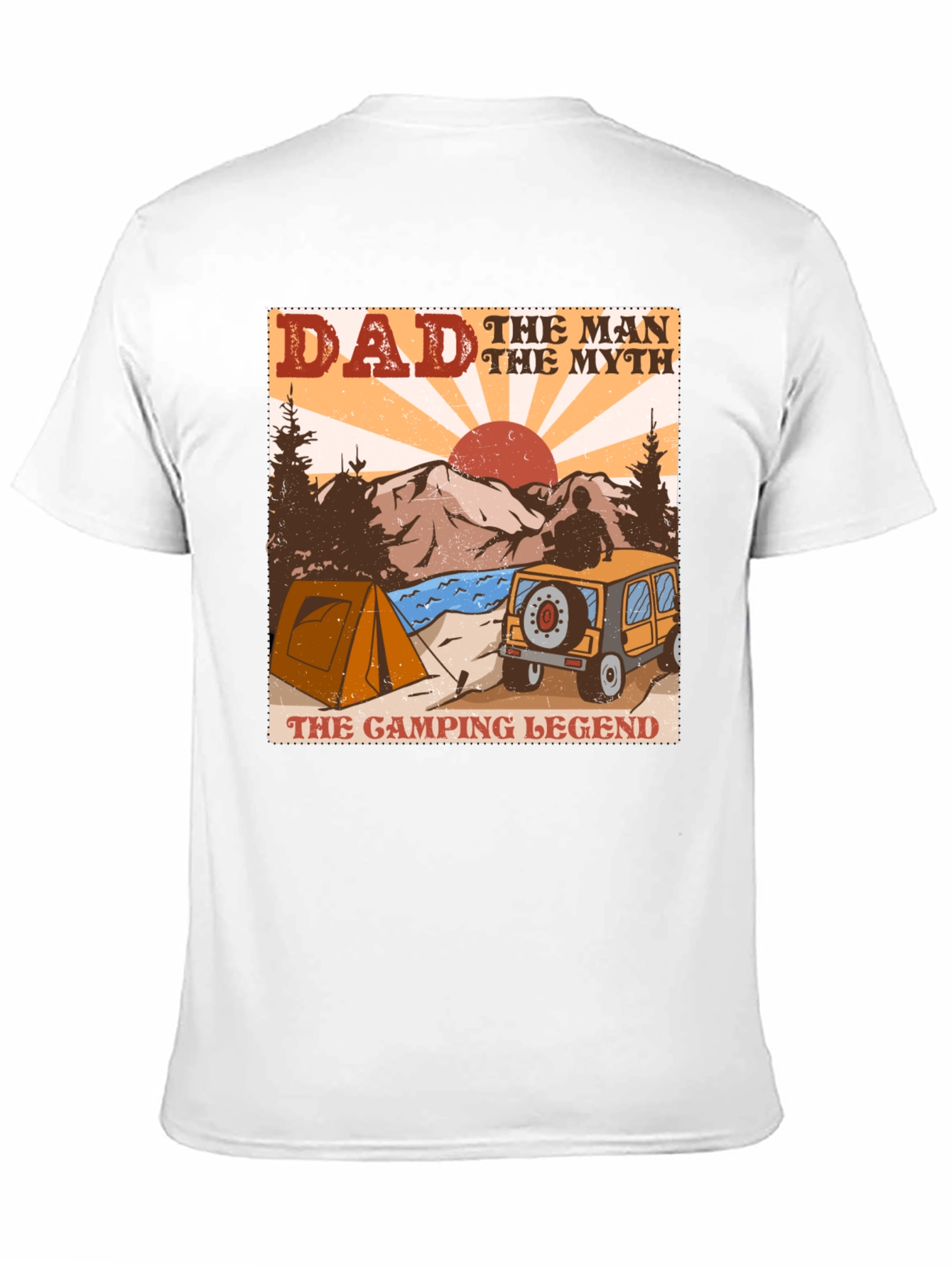 Black Dad Camping Legend Graphic Tee view 11