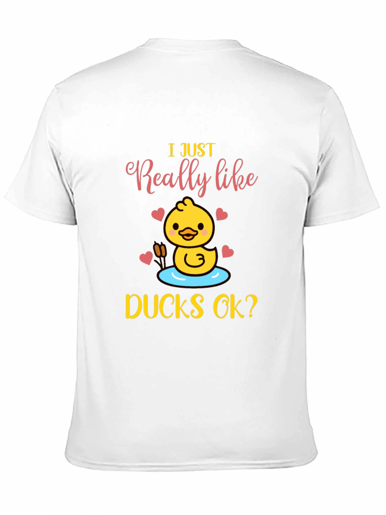 Black I Just Really Like Ducks OK? T-Shirt view 11