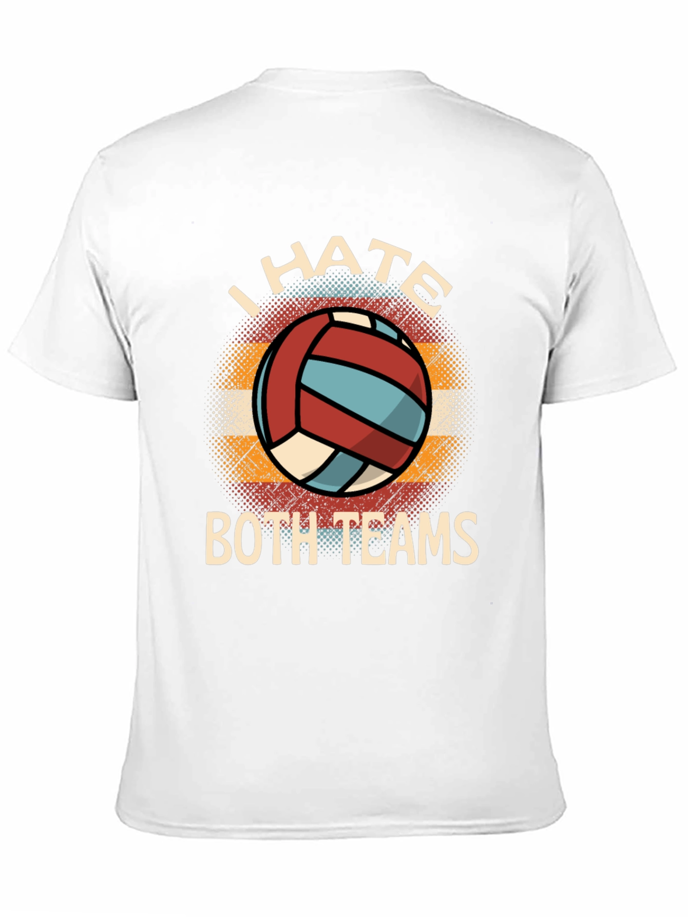 Black I Hate Both Teams Volleyball Graphic Tee view 11