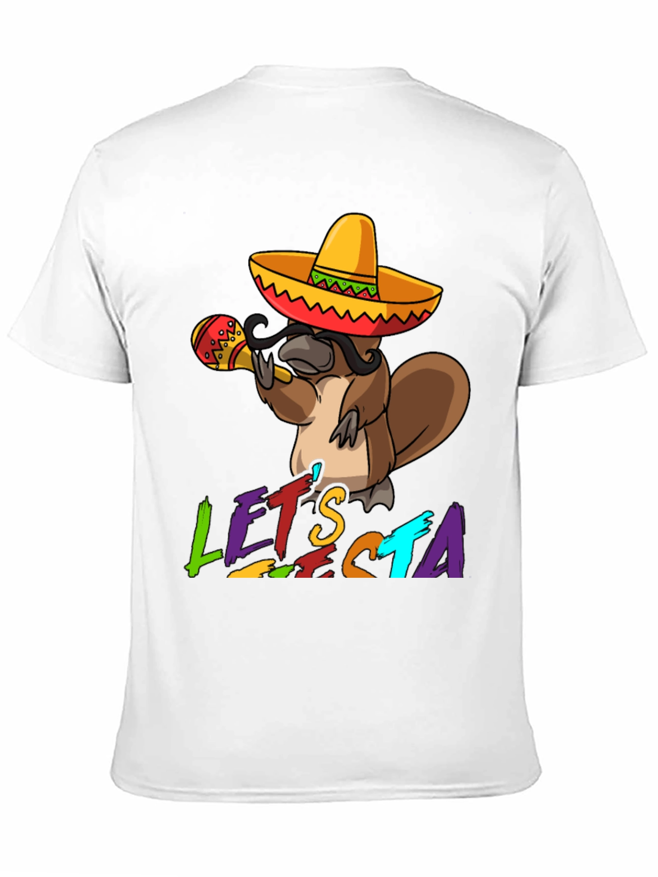 Black Let's Fiesta Platypus T-Shirt view 11