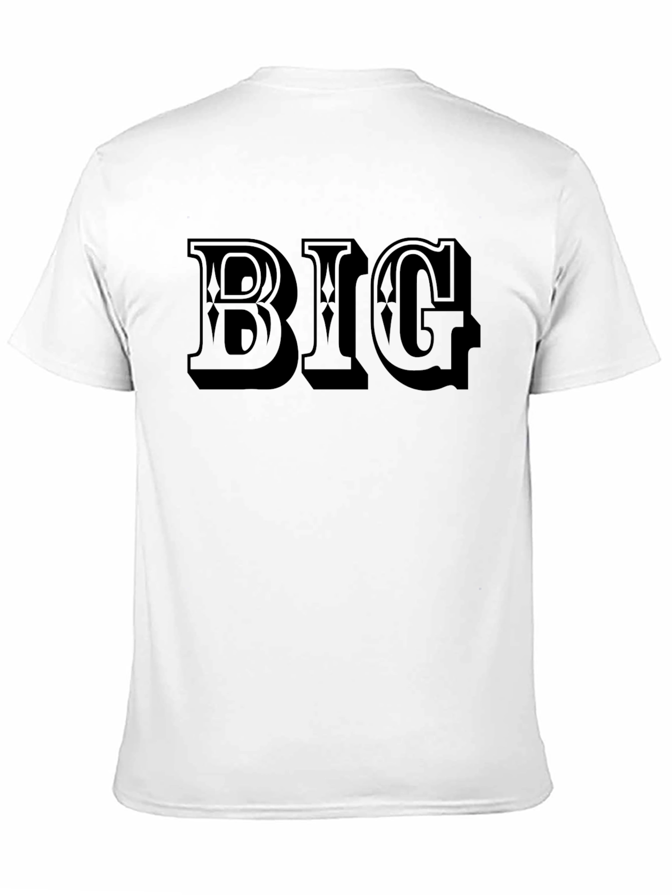 Black Men's BIG Graphic Print Black T-Shirt view 11
