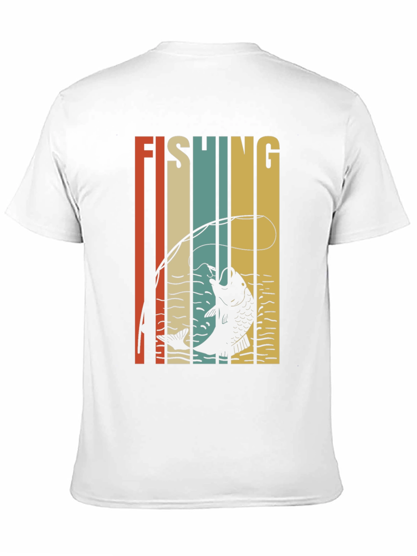 Black Retro Fishing Graphic T-Shirt - Black view 11