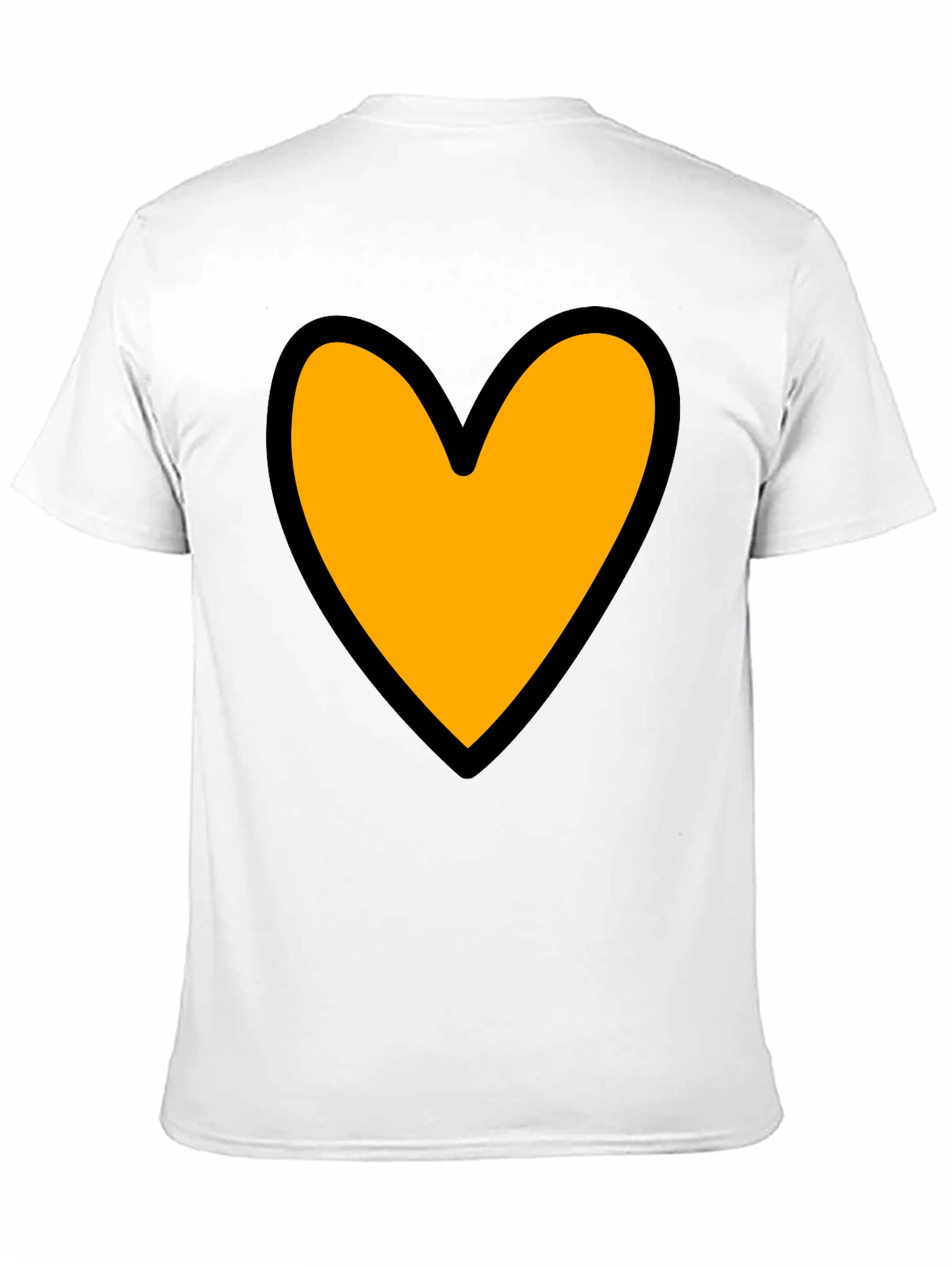 Black Heart Graphic Tee - Black Cotton Blend Casual T-Shirt view 11