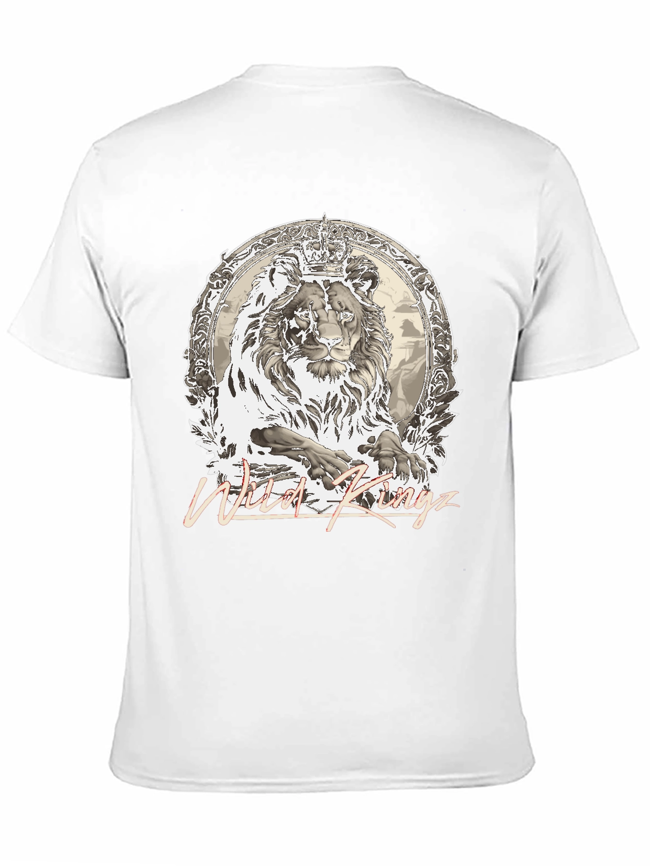 Black Wild Kingz Lion Graphic Tee - Black view 11