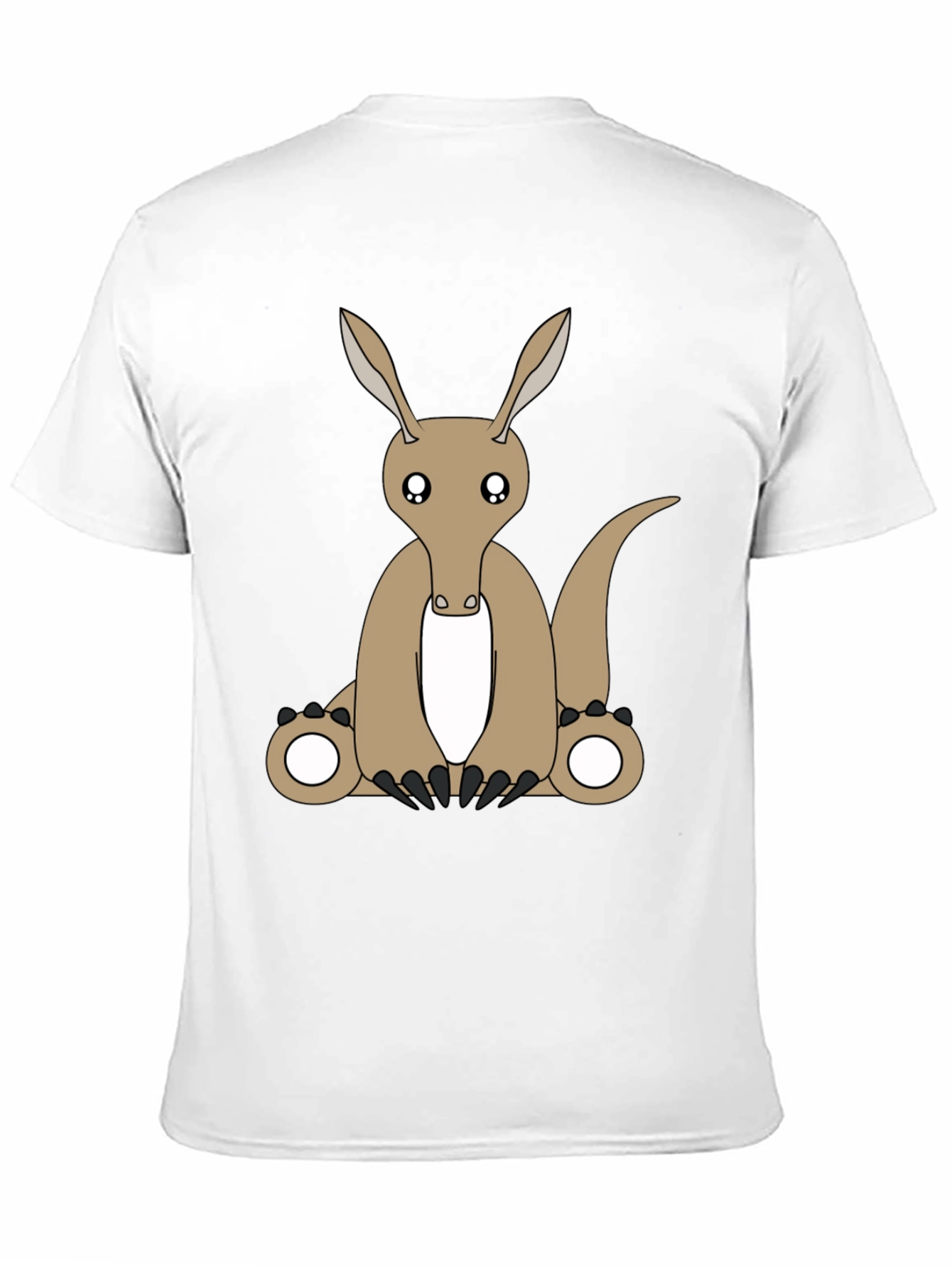 Black Cartoon Aardvark Black T-Shirt view 11