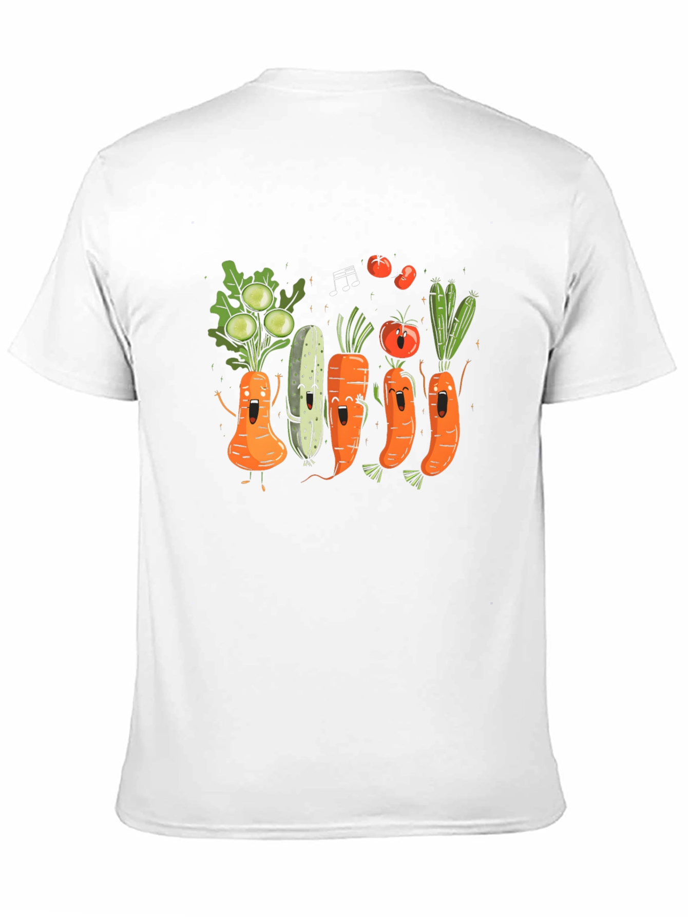 Black Vegetable Band T-Shirt: Fun Foodie Fashion view 11