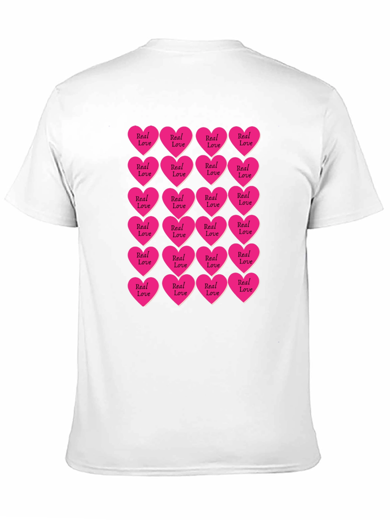 Black Real Love Hearts T-Shirt - Graphic Print Tee view 11