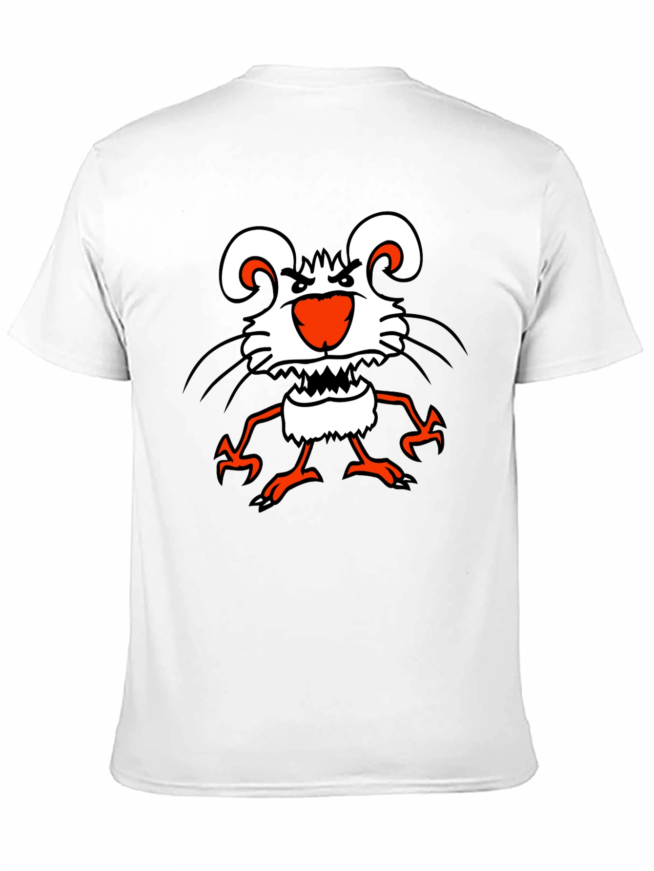 Black Funny Cartoon Mouse Graphic Black T-Shirt view 11
