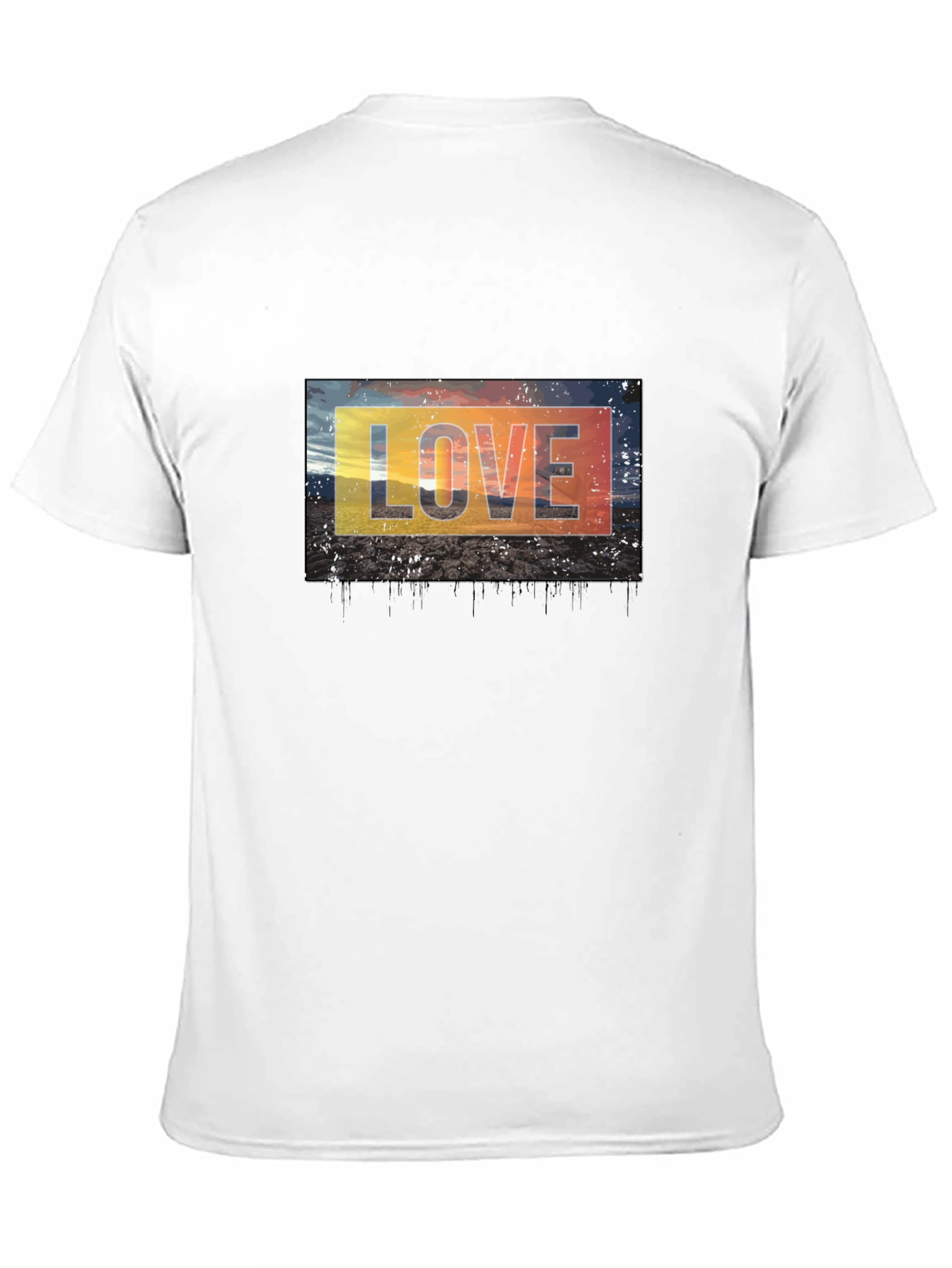 Black Love Graphic Tee - Black Cotton Blend Casual T-Shirt view 11