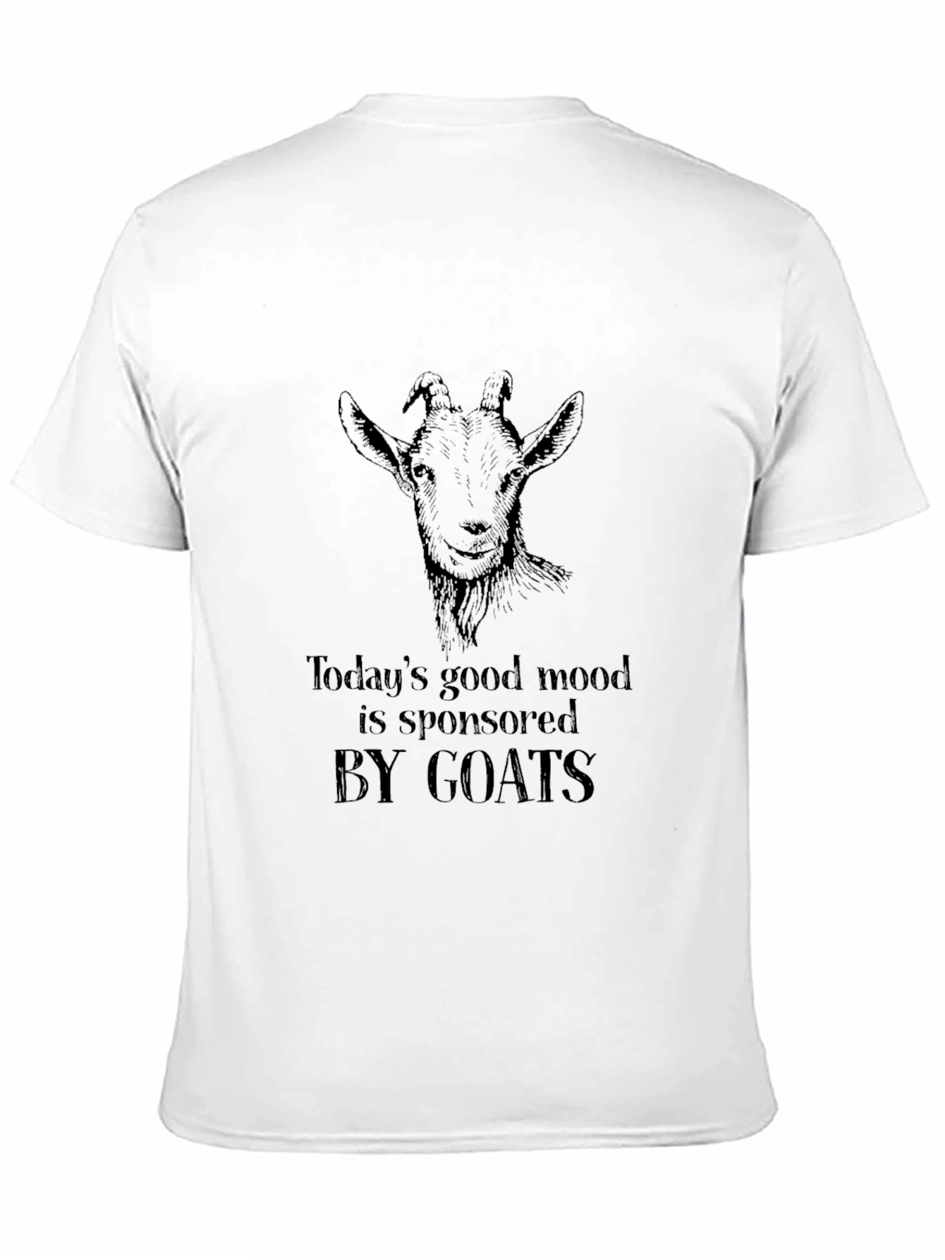 Black Funny Goat Graphic Tee - Today's Good Mood view 11