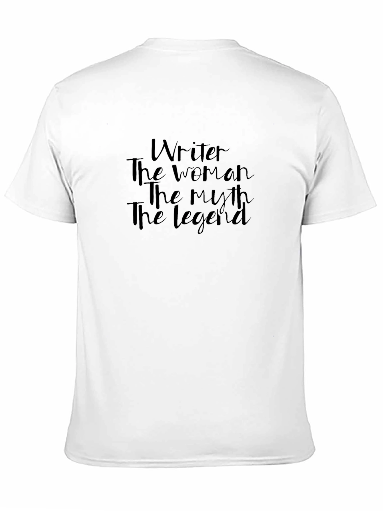 Black Writer - The Woman, The Myth, The Legend Black T-Shirt view 11