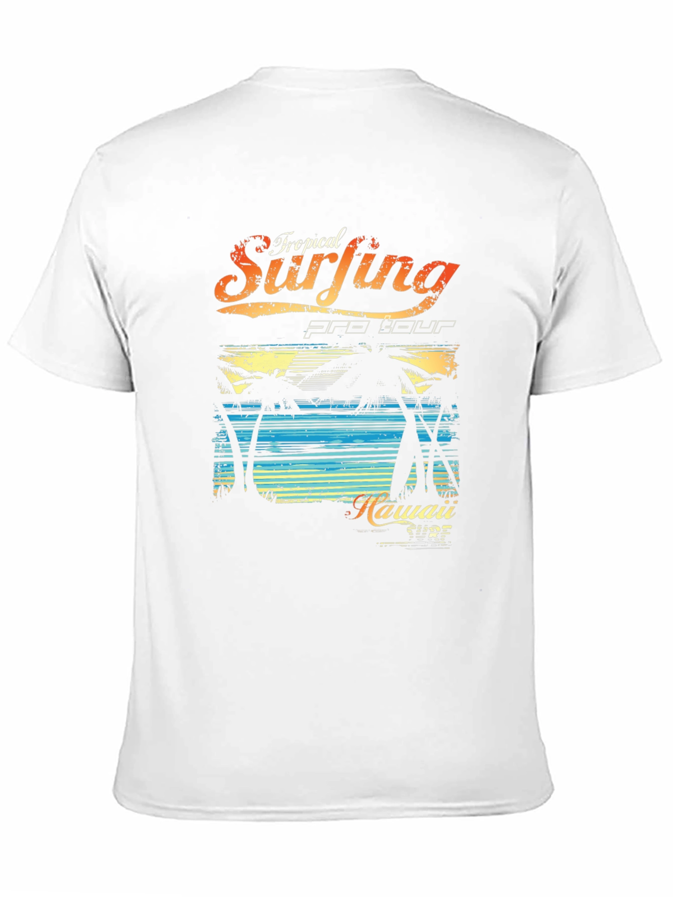 Black Tropical Surfing Pro Tour Hawaii T-Shirt view 11