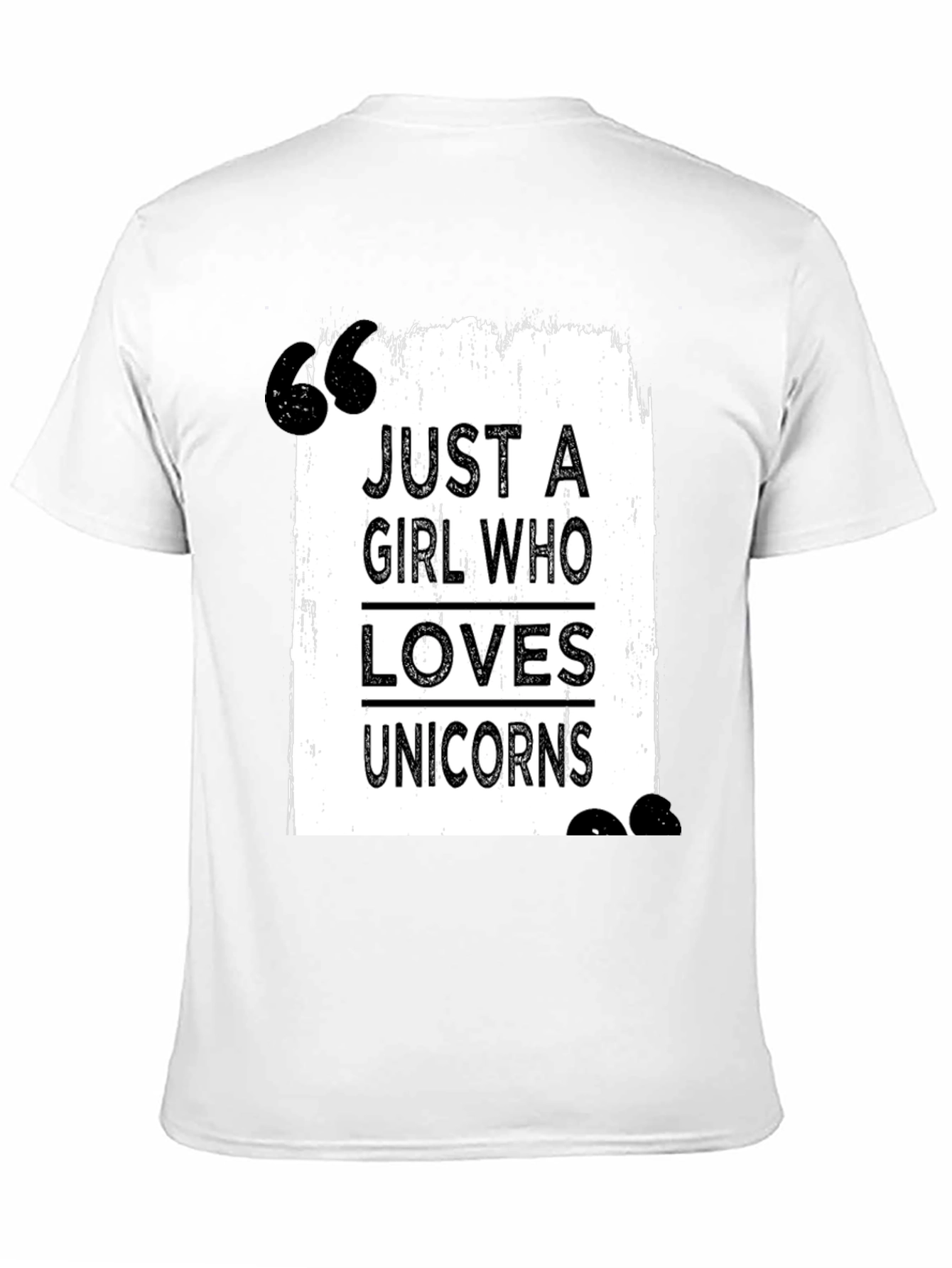 Black Just a Girl Who Loves Unicorns T-Shirt view 11