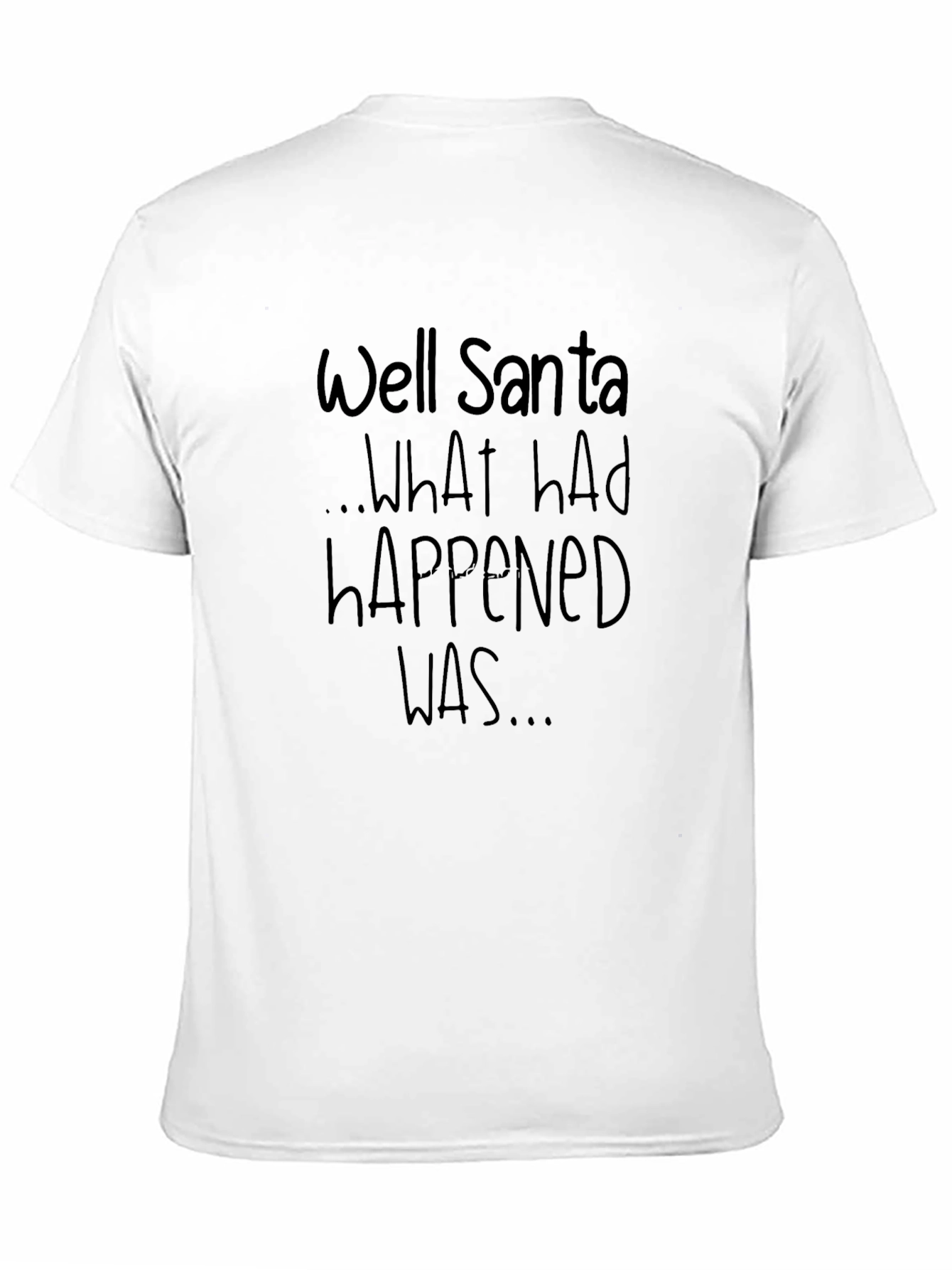 Black Well Santa What Had Happened Was Black T-Shirt view 11