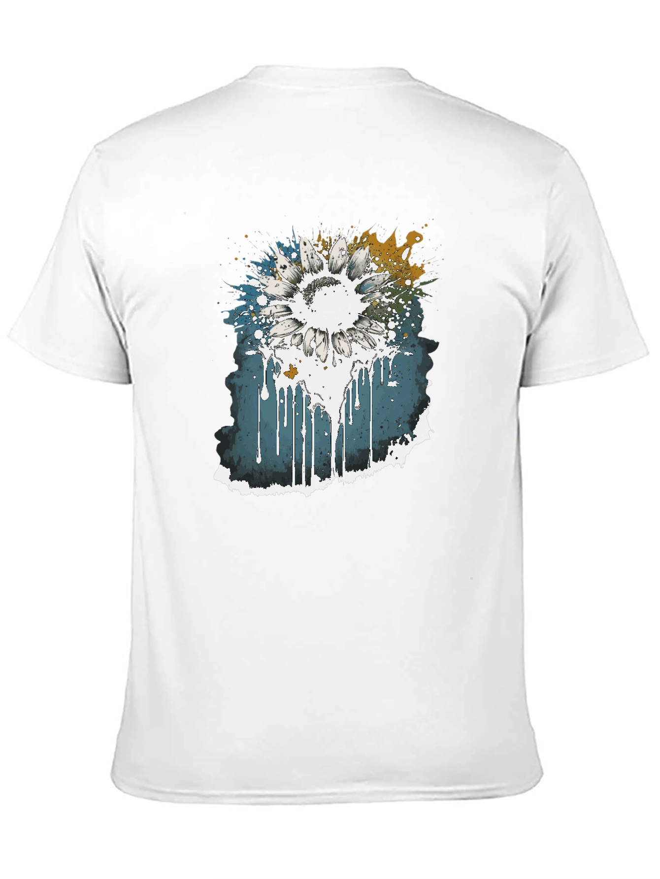 Black Sunflower Splash Graphic Tee view 11