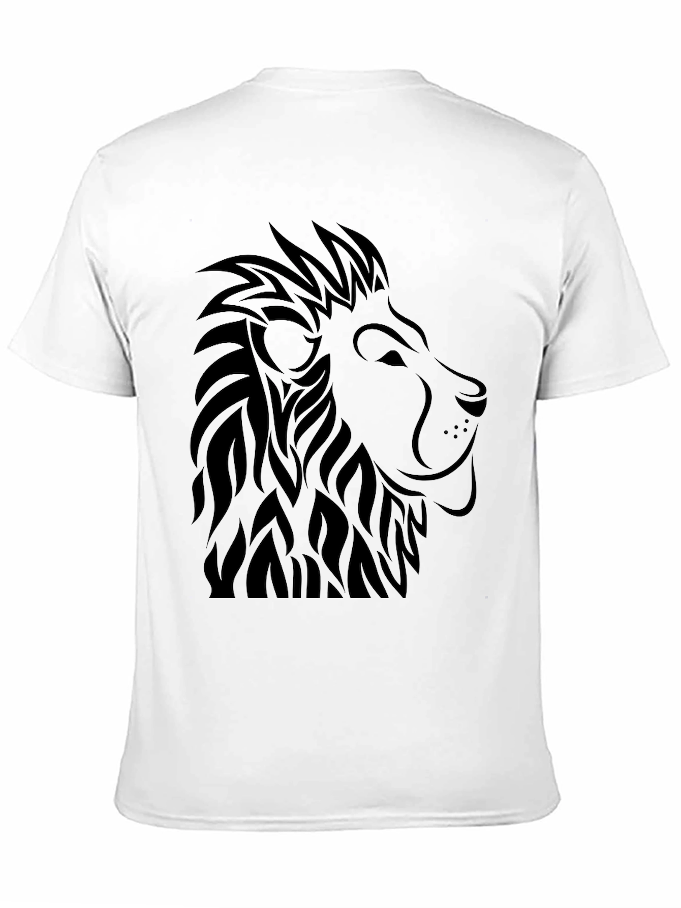 Black Black Lion Graphic Tee - Men's Stylish Crew Neck T-Shirt view 11