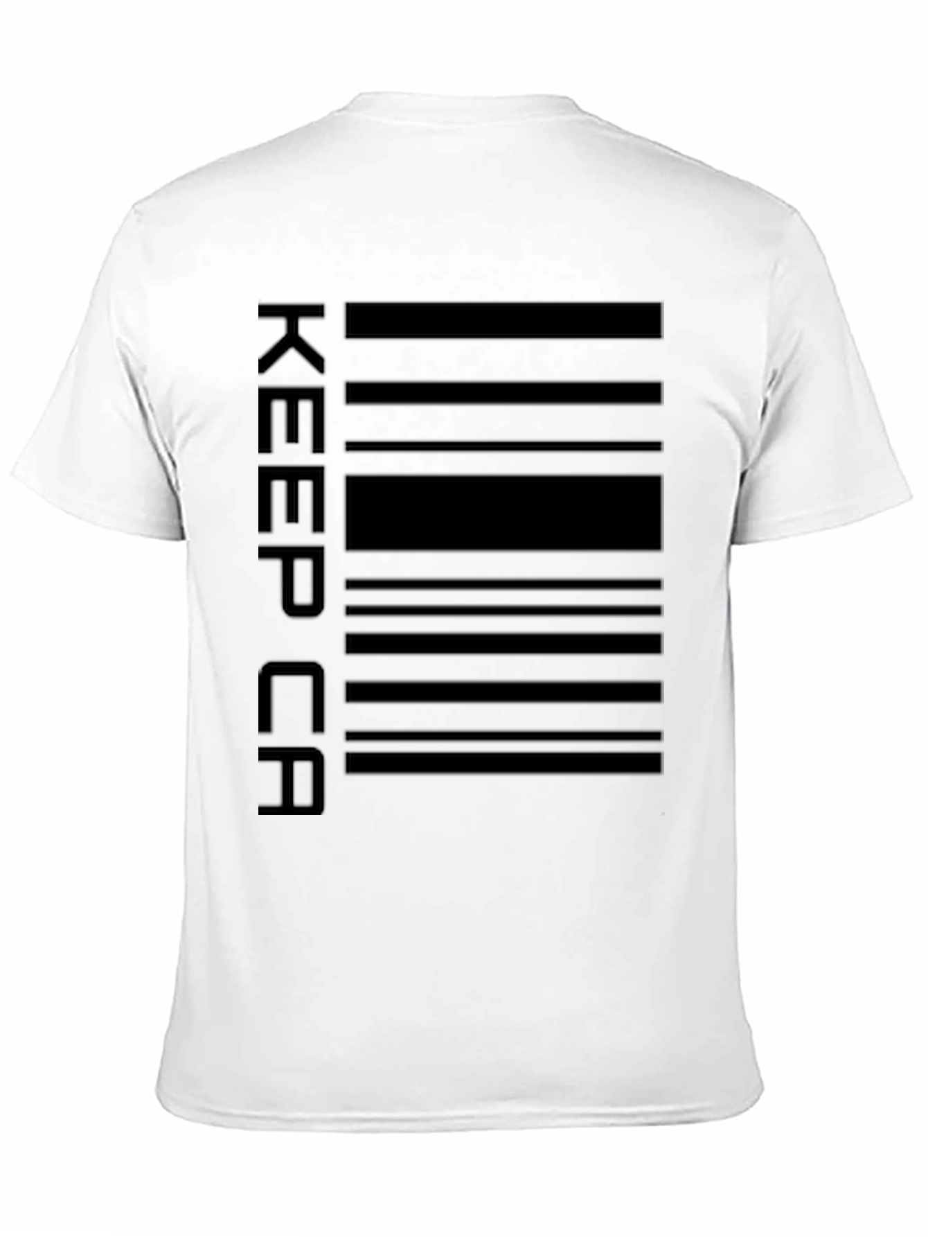 Black Keep Calm Barcode Graphic Tee - Classic Comfort view 11