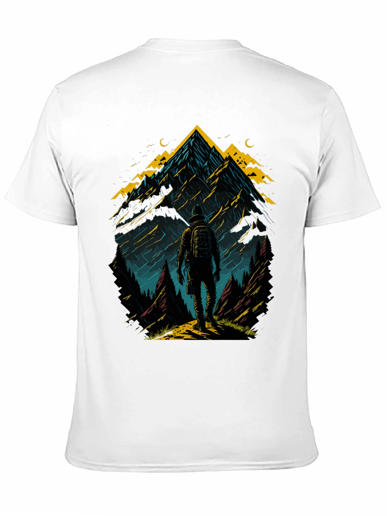 Black Mountain Adventure T-Shirt: Hiker Graphic Tee view 11