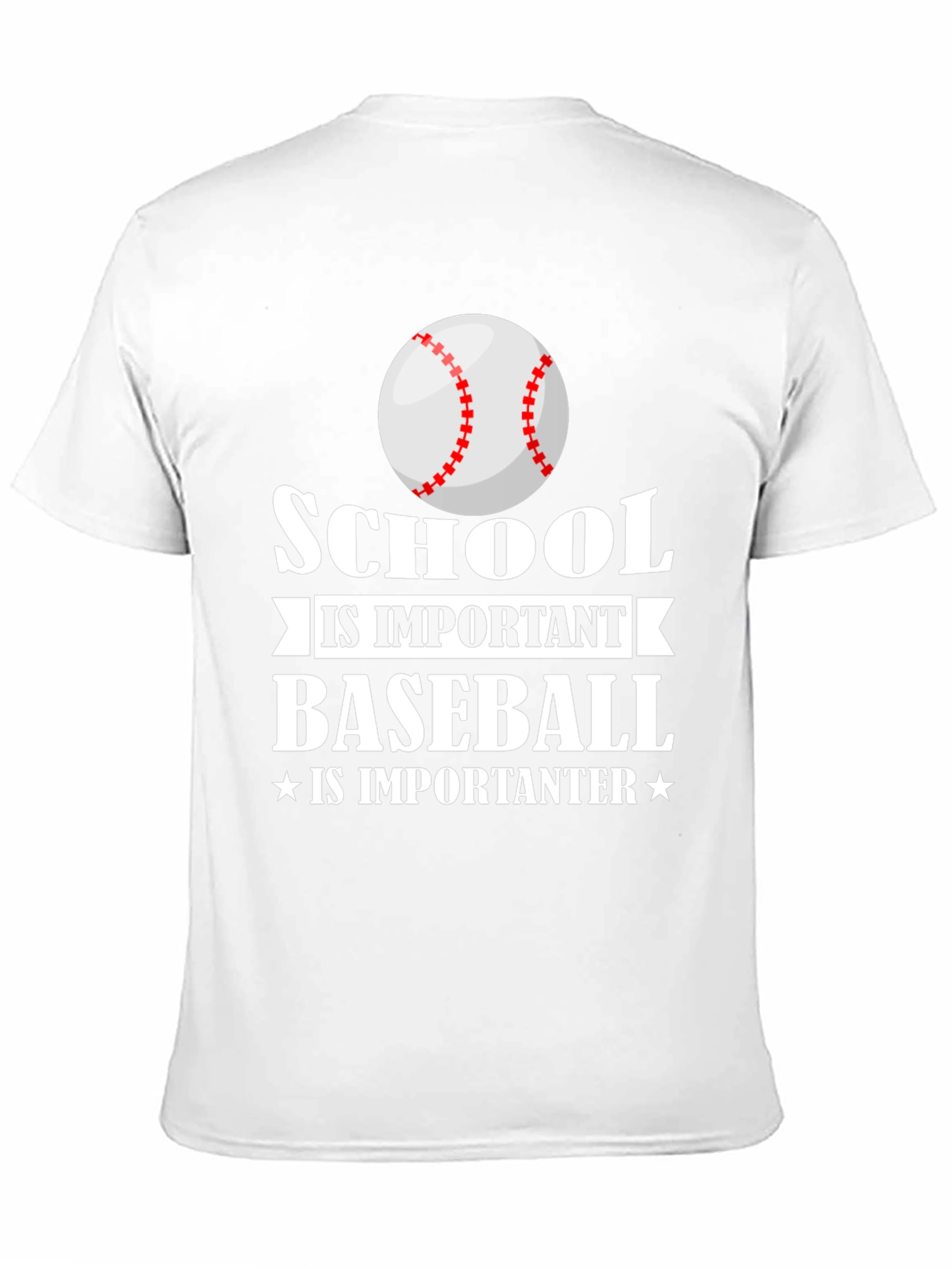 Black School is Important Baseball is Importanter T-Shirt view 11