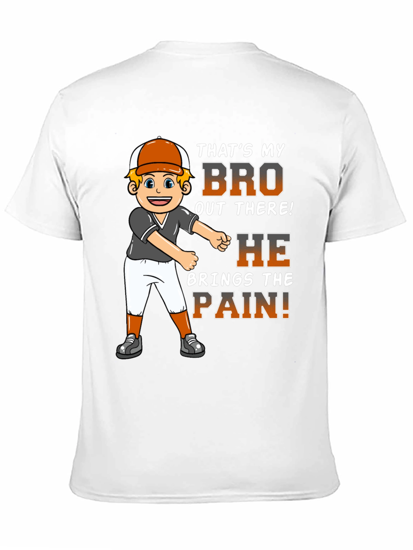 Black Baseball Bro T-Shirt - That's My Bro Out There! view 11