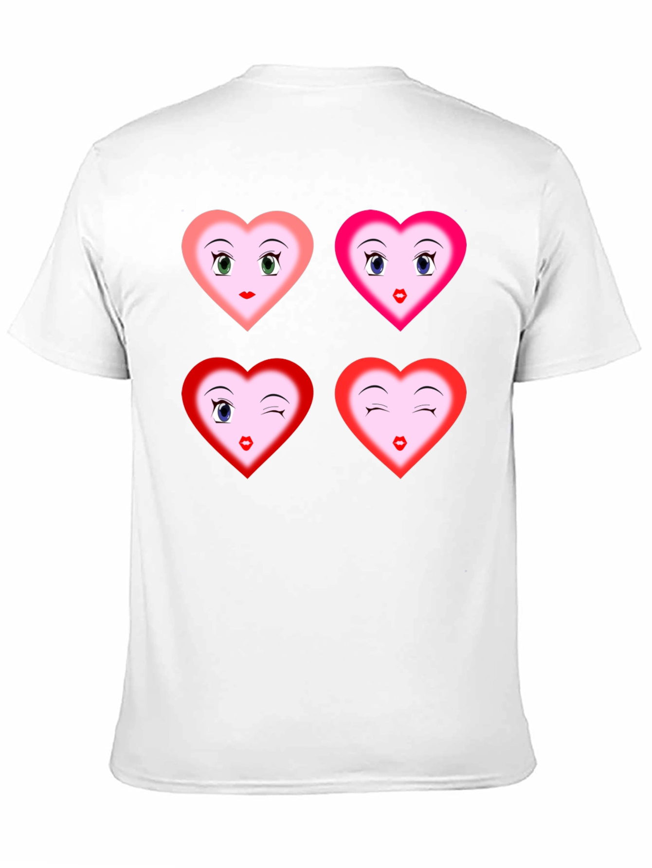 Black Heart Faces Graphic Tee - Fun, Unique Design view 11