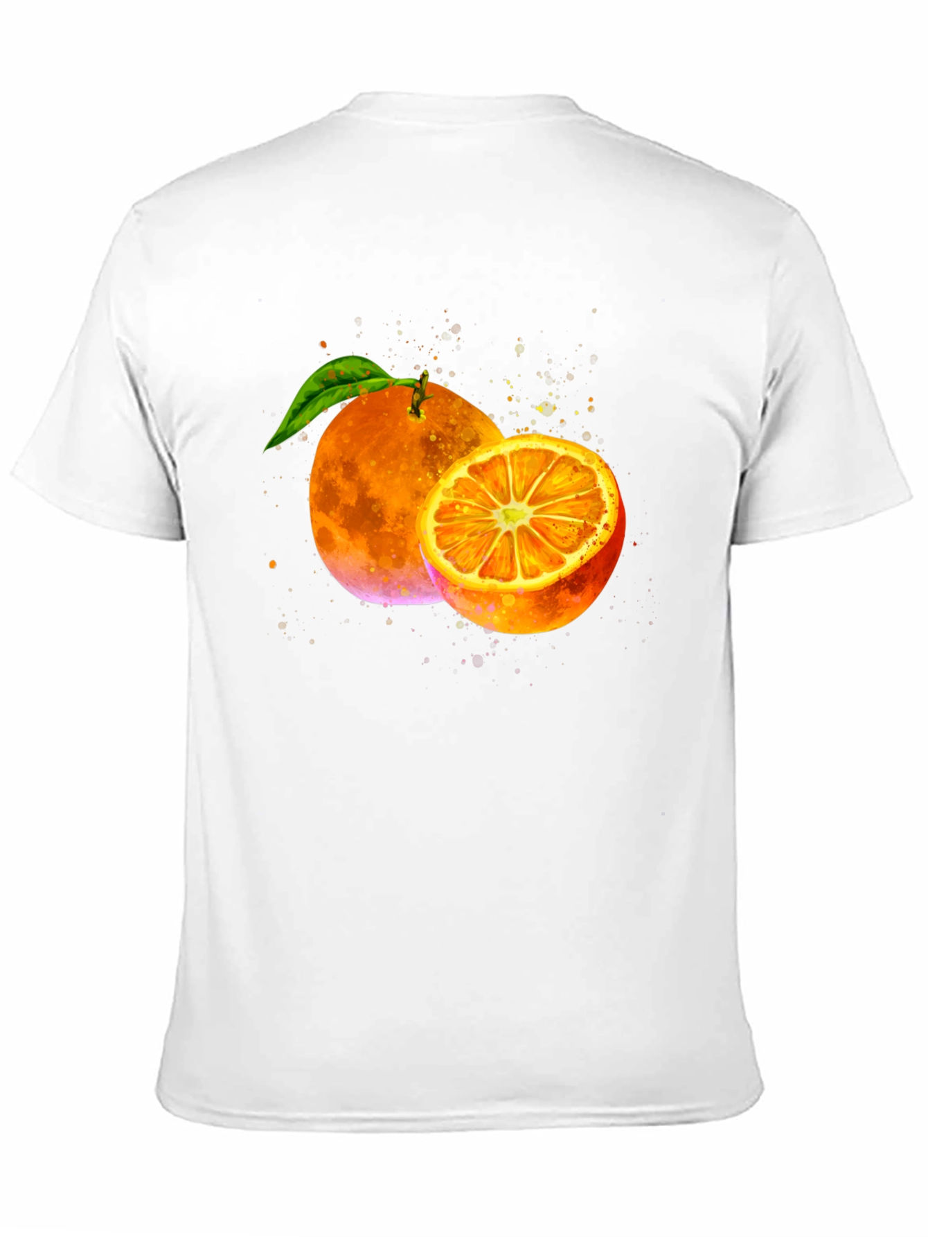 Black Orange Graphic Print Black T-Shirt view 11