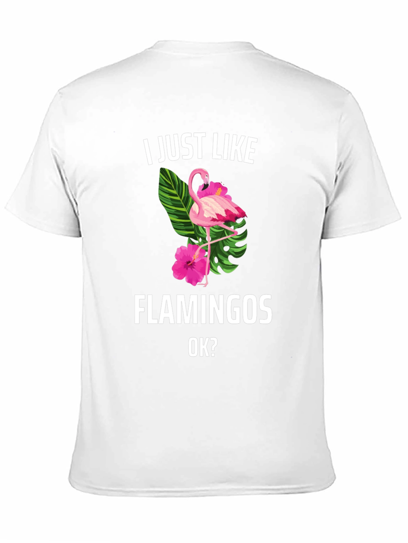 Black I Just Like Flamingos T-Shirt view 11