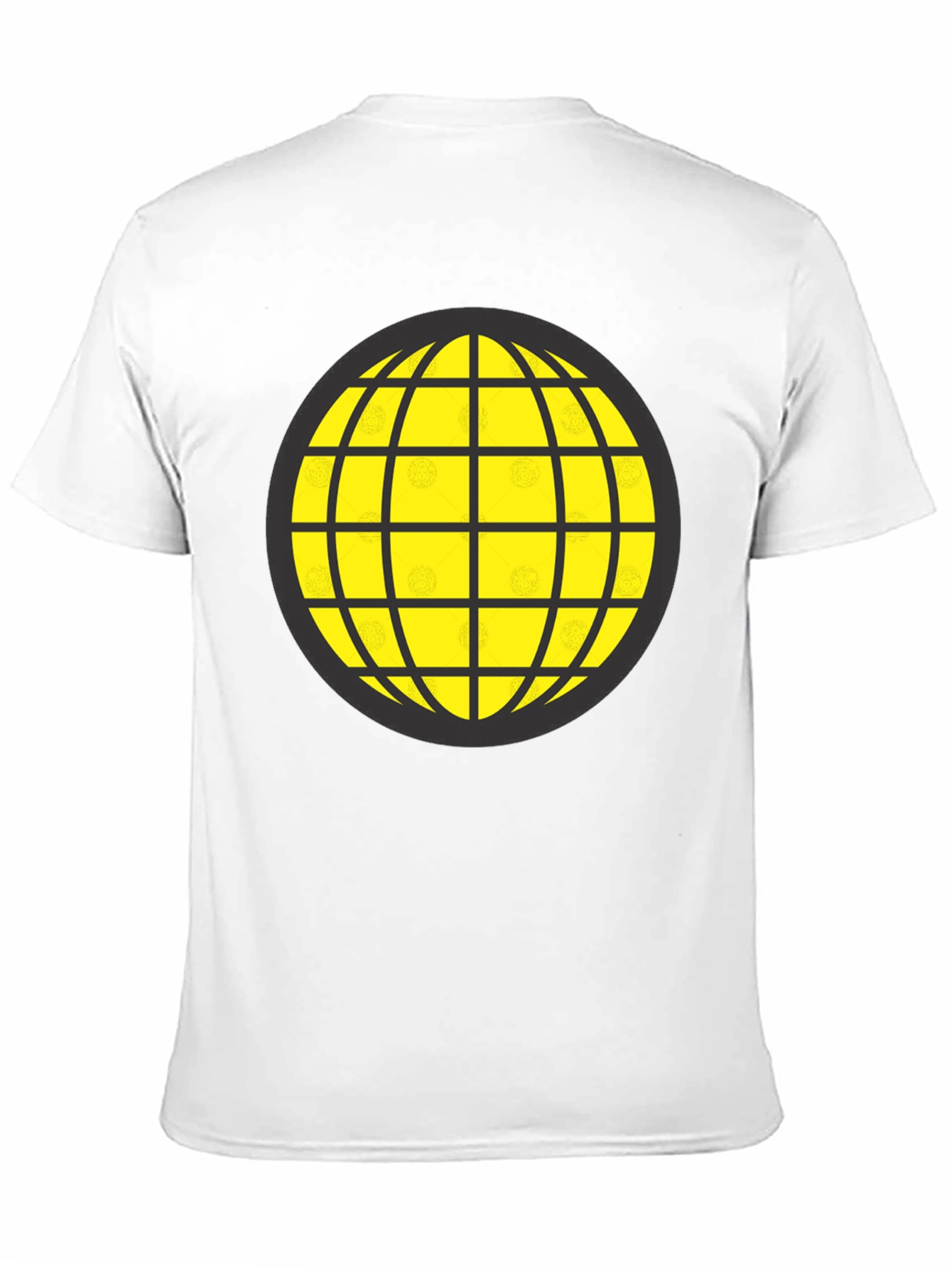 Black Graphic Globe Tee - Black Cotton Blend view 11
