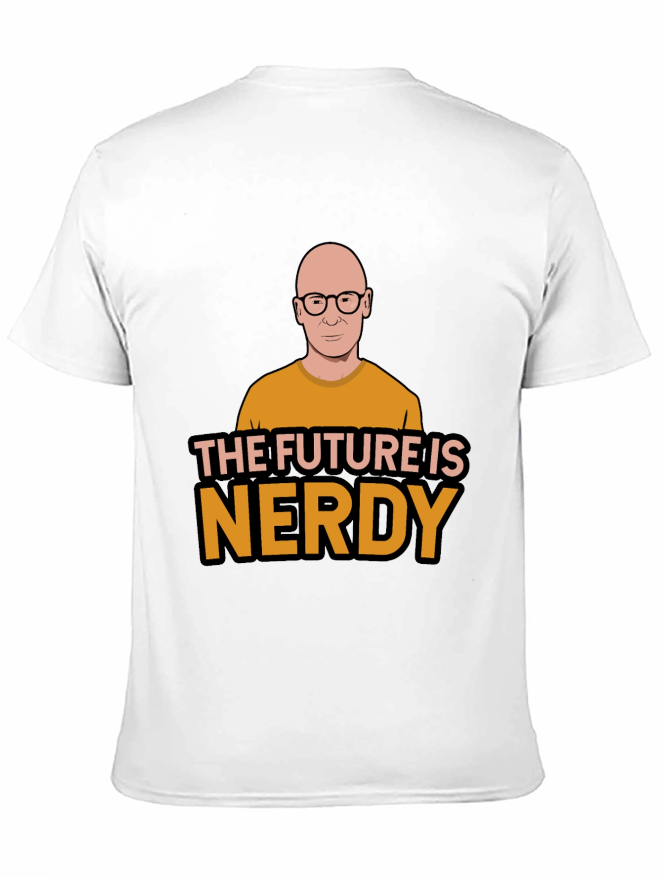 Black The Future is Nerdy Graphic T-Shirt view 11