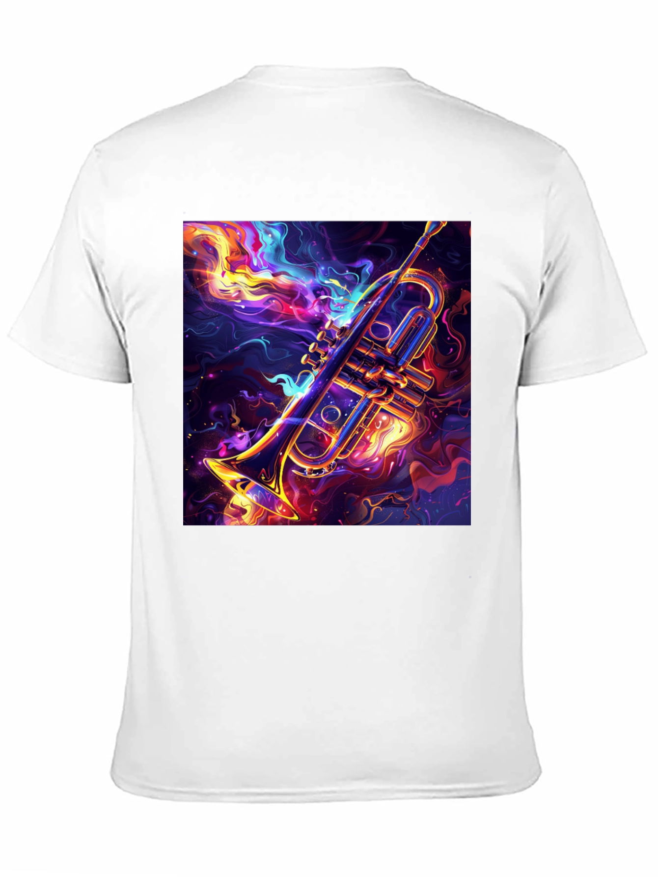 Black Trumpet Graphic Black T-Shirt: Artistic Music Lover Tee view 11